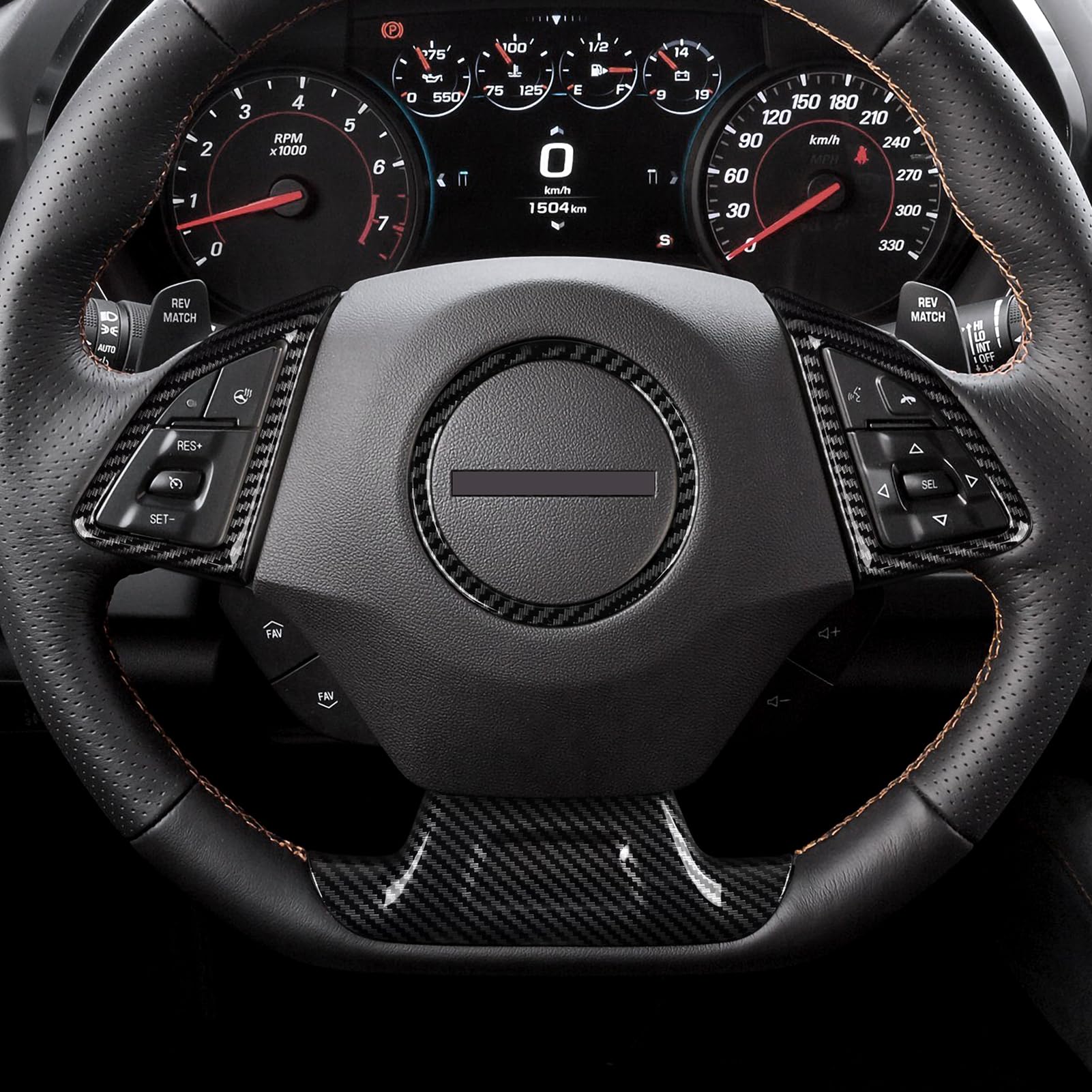 Car Bottom Sticker ABS Carbon Fiber Decal Interior Trim Cover for Chevrolet Camaro 2016 2017 2018 2019 2020 2021 2022 2023 2024