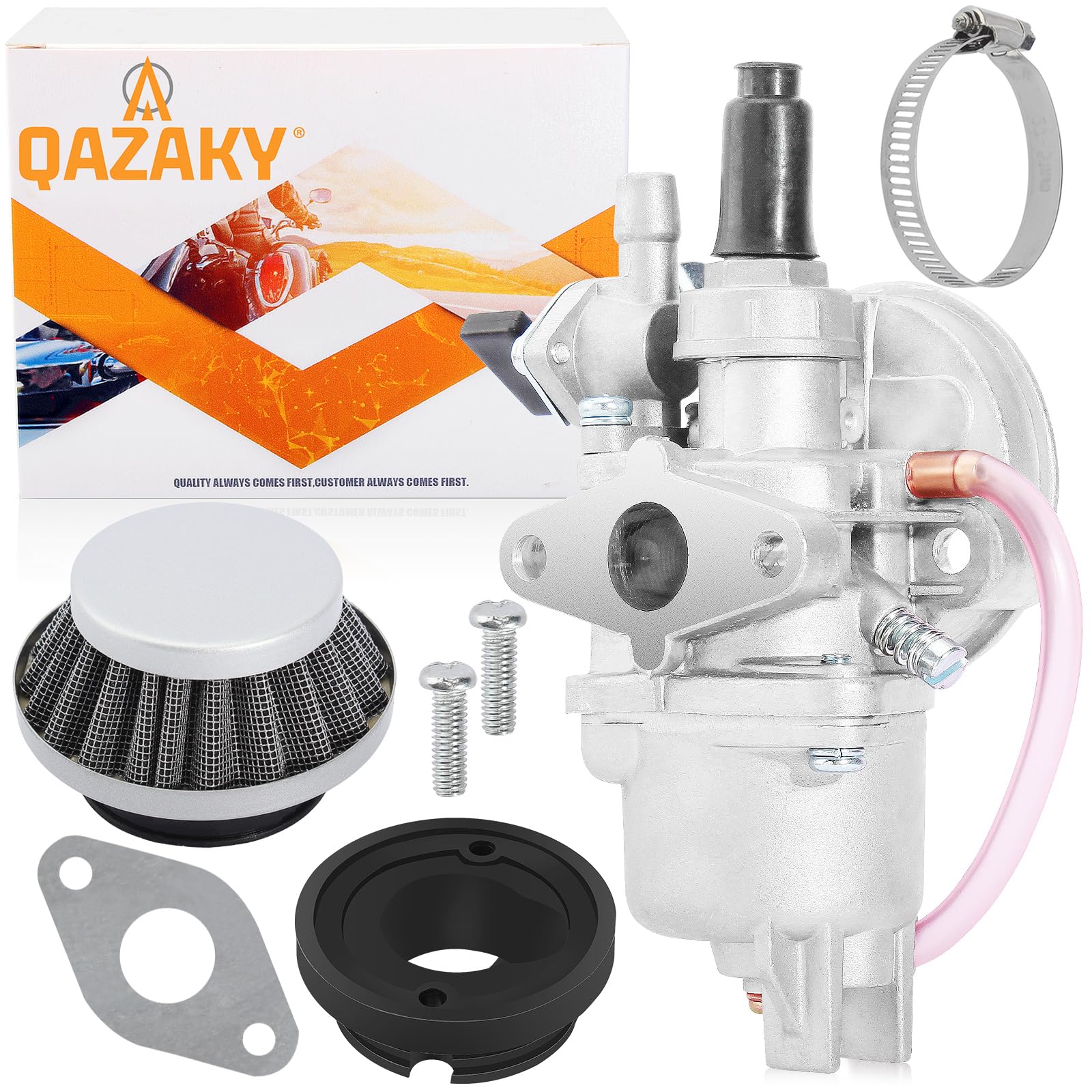 QAZAKY Carburetor for 43cc 47cc 49cc 50cc SYX Moto Holeshot Kids Mini Dirt Bike Pit Pocket Rocket Super Bike Minimoto ATV Quad G