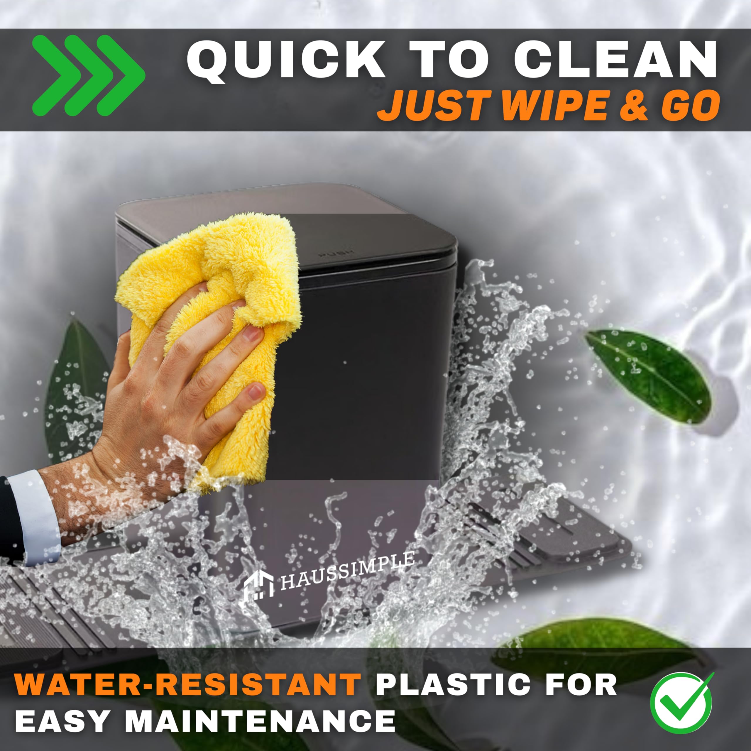 Car Trash Can Leakproof Compact Garbage Bin W/ Stability Flap, Anti-Slip Base, Portable Trash Holder For Cars, Trucks, Suvs, Min