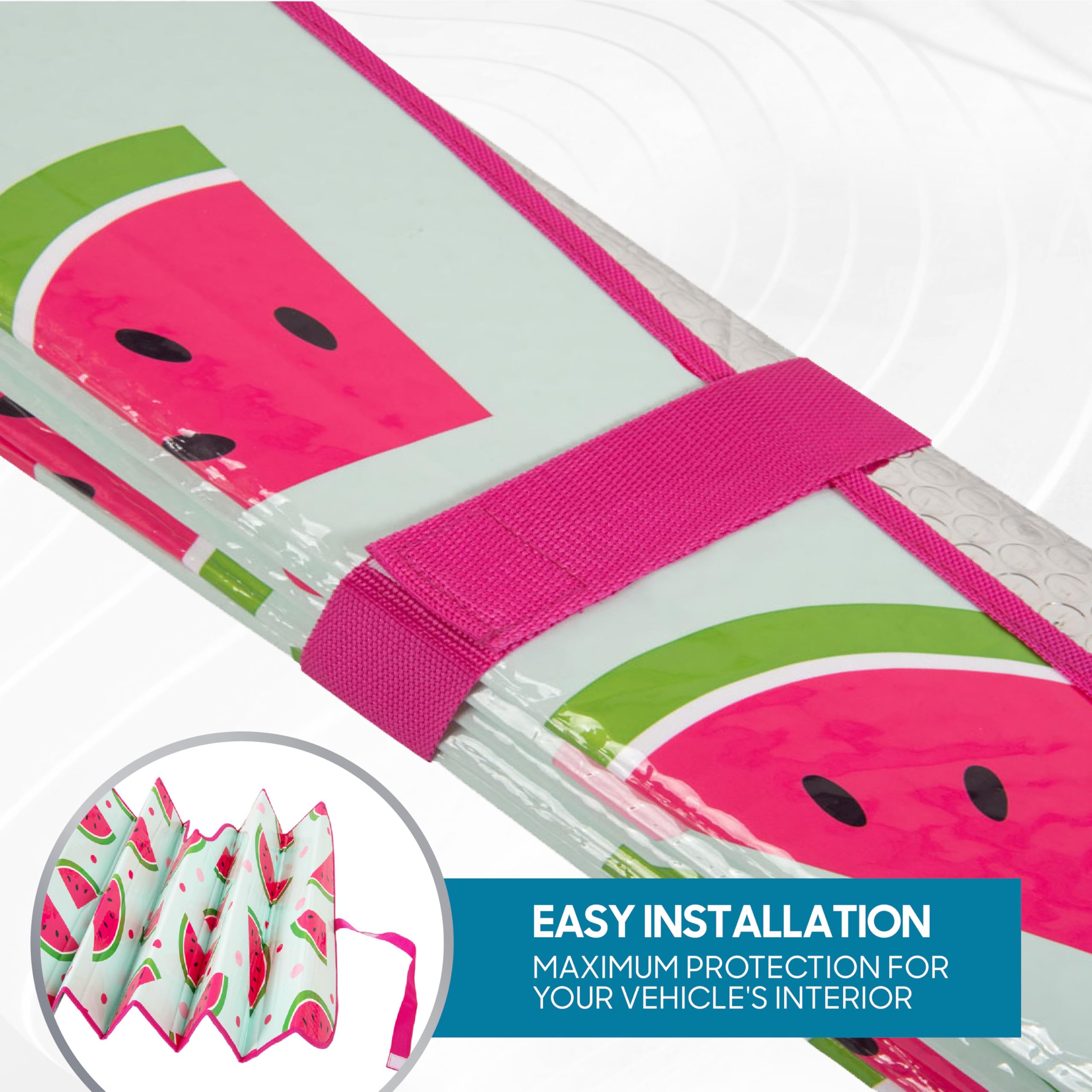 Bdk Fresh Watermelons Front Windshield Sunshade Accordion Folding Style Auto Shade For Car Truck Suv Van Blocks Uv Rays Sun Viso