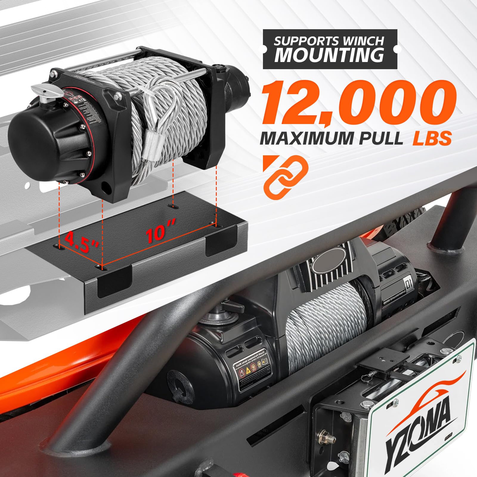 YZONA Pickup Truck Front Bumper Compatible with 2011-2014 Chevy Silverado 2500 3500 HD Off-Road Bumper Equipped with 5 x LED Lig