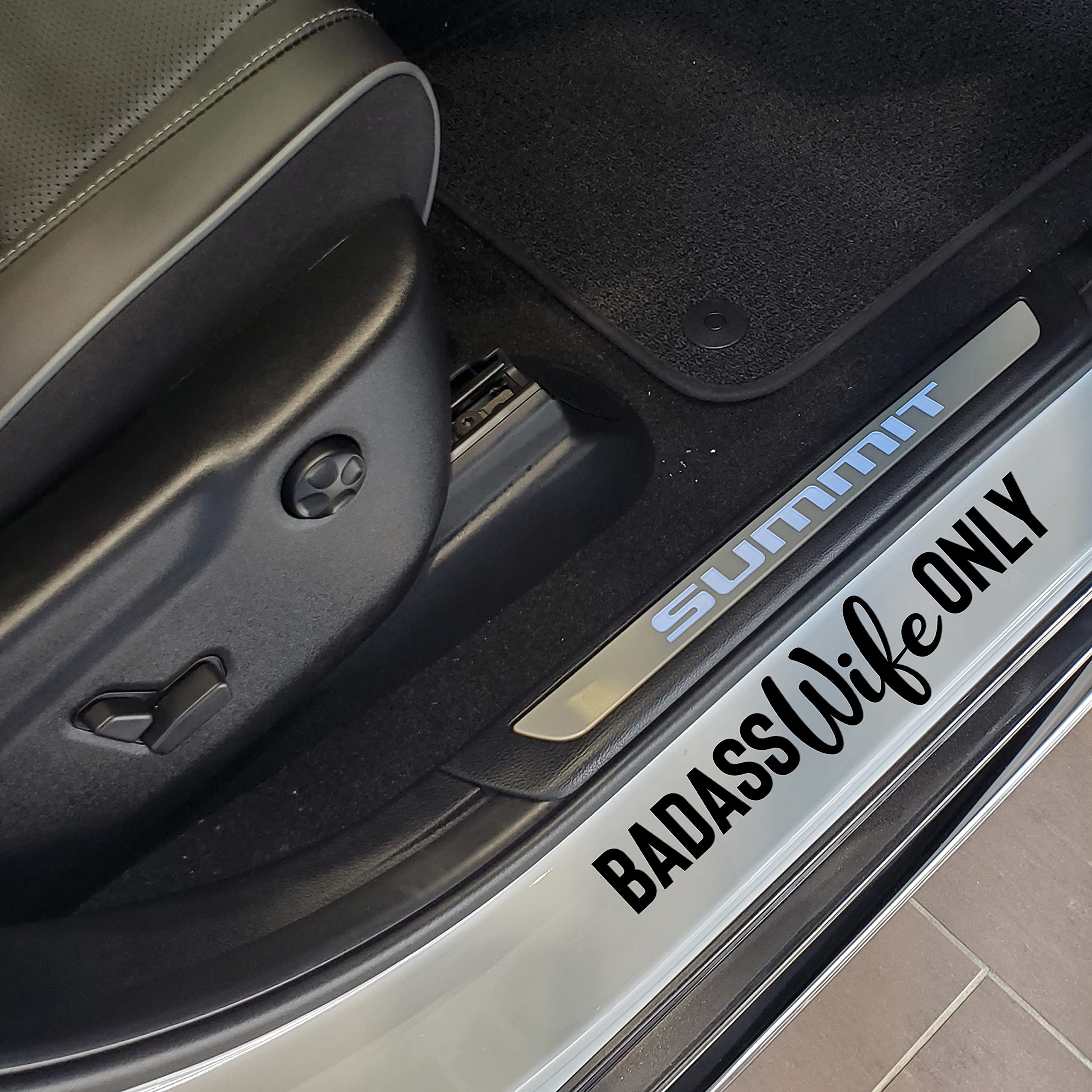 VALIANT COLLECTIONS - Badass Wife Only Sticker - Vinyl Sticker for Car, Truck, and Van - Indoor and Outdoor Use for Laptop - Wat