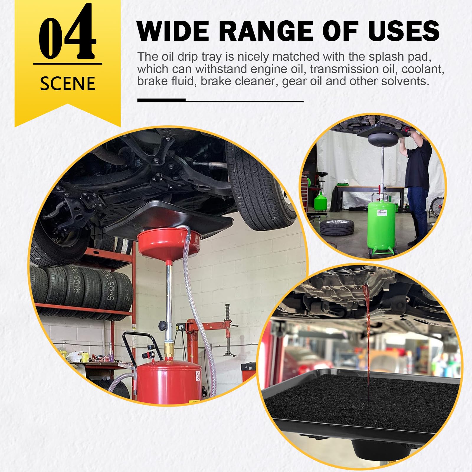 17892 Transmission Drain Pan for Lisle Oil Drains - 2 Pcs 22'' Oil Drain Splash Pad,Large Fluid Catch Pan Square Oil Drain Pan F