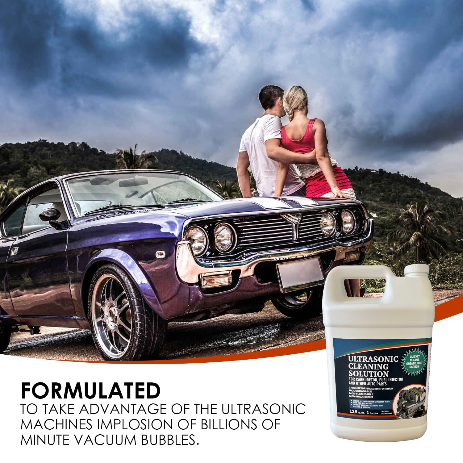 Northwest Enterprises Ultrasonic Cleaner Solution For Carburetors And Engine Parts, Ultrasonic Cleaning Solution And Washing Compound For Ultrasonic And Immersion Washers - Concentrated (32 Ounces)