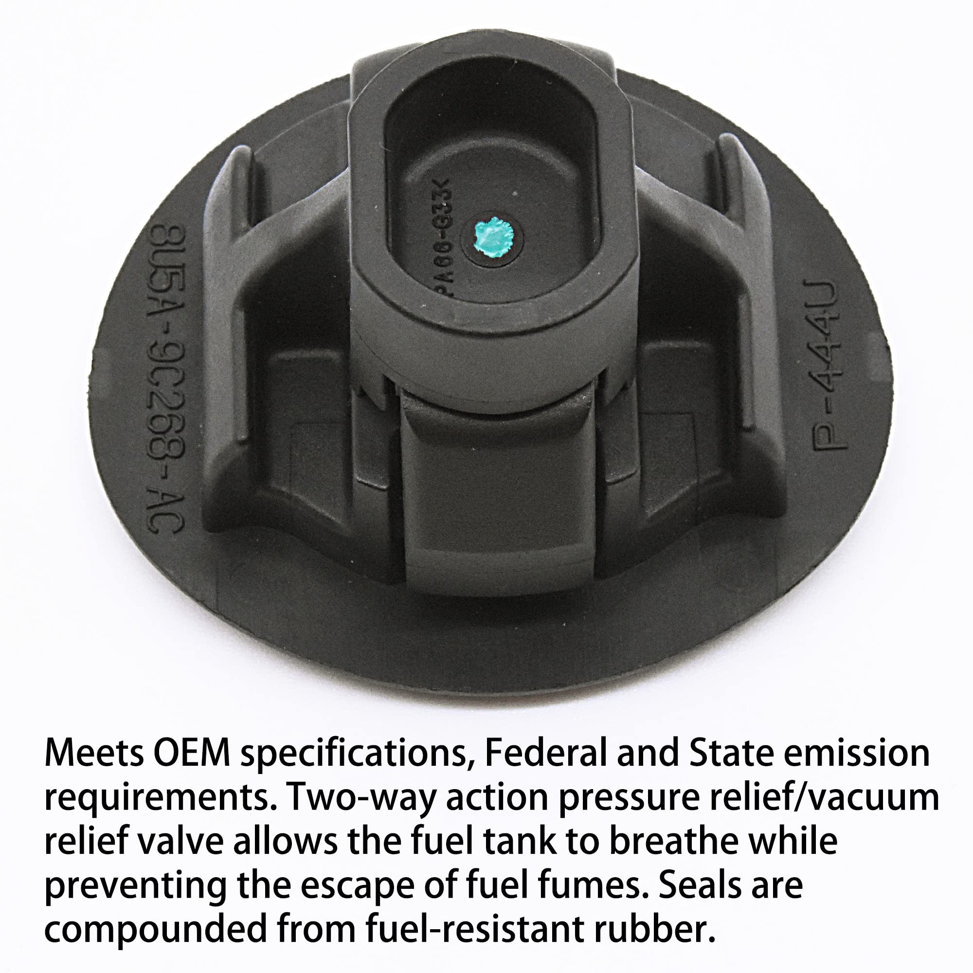 SEEBOO Fuel Locking Gas Cap For Ford Edge Escape Expedition Explorer F150 Fiesta Flex Focus Fusion Taurus, Replace 4584554AF, 8U