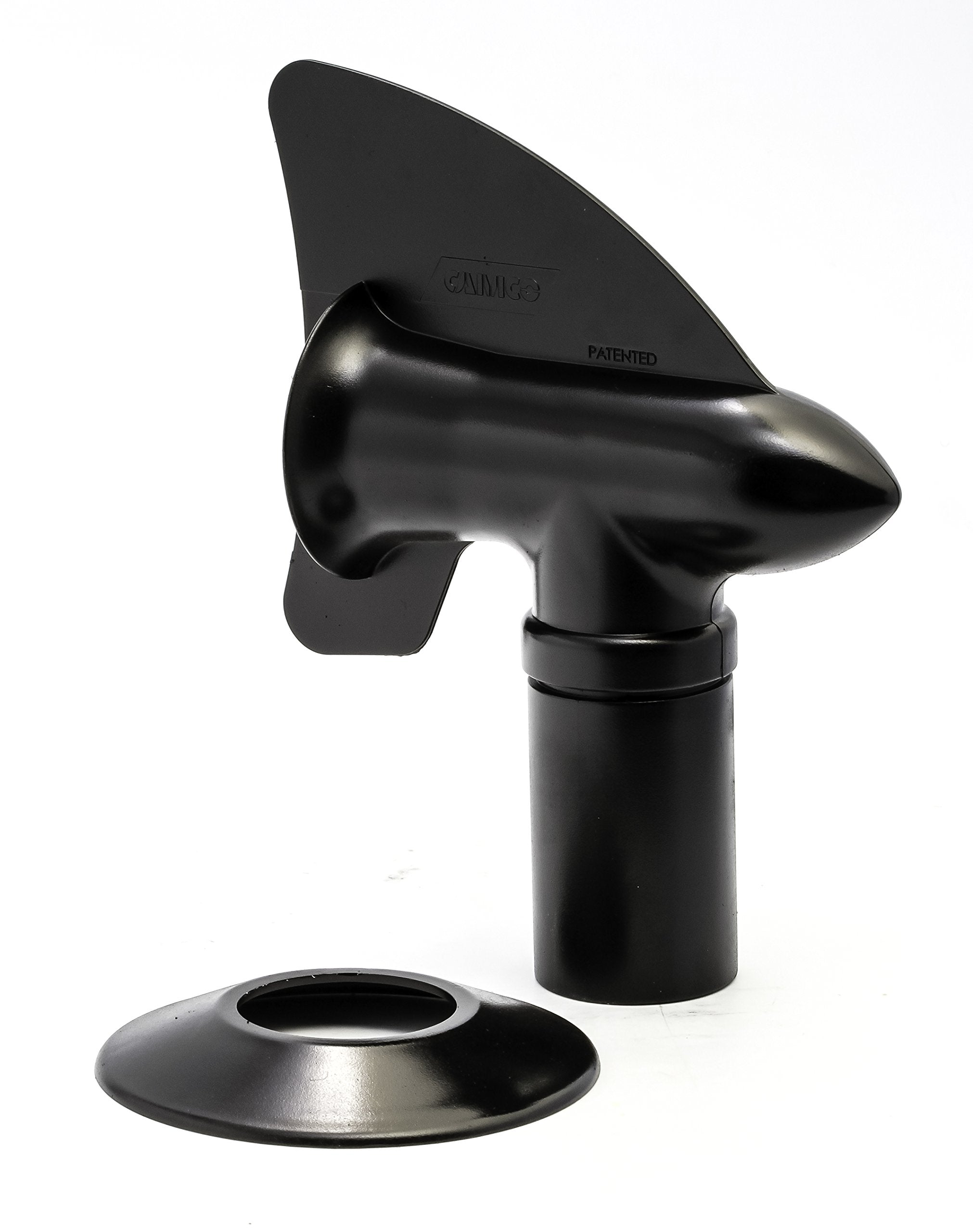 Camco Cyclone Sewer Vent Cover | Draw Holding Tank Odors out of the RV, Trailer, or Camper | Black (40597), Medium