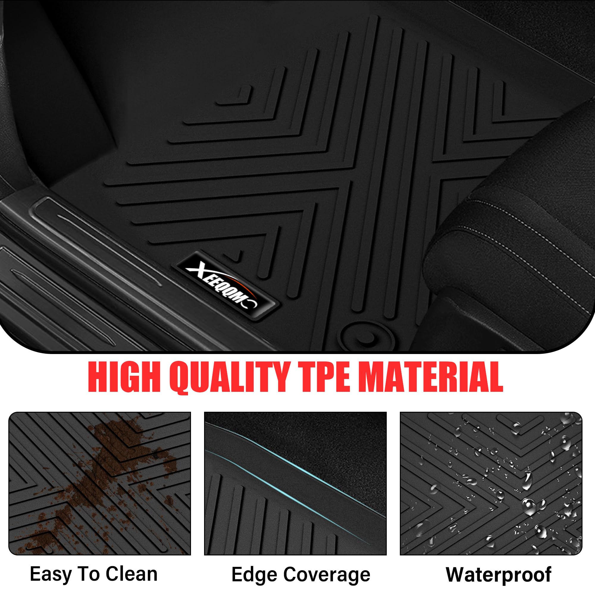 Floor Mats & Trunk Mat For 2024 2025 Lincoln Nautilus All Weather Tpe Protection Floor Liners Full Set With Cargo Liner For 2024
