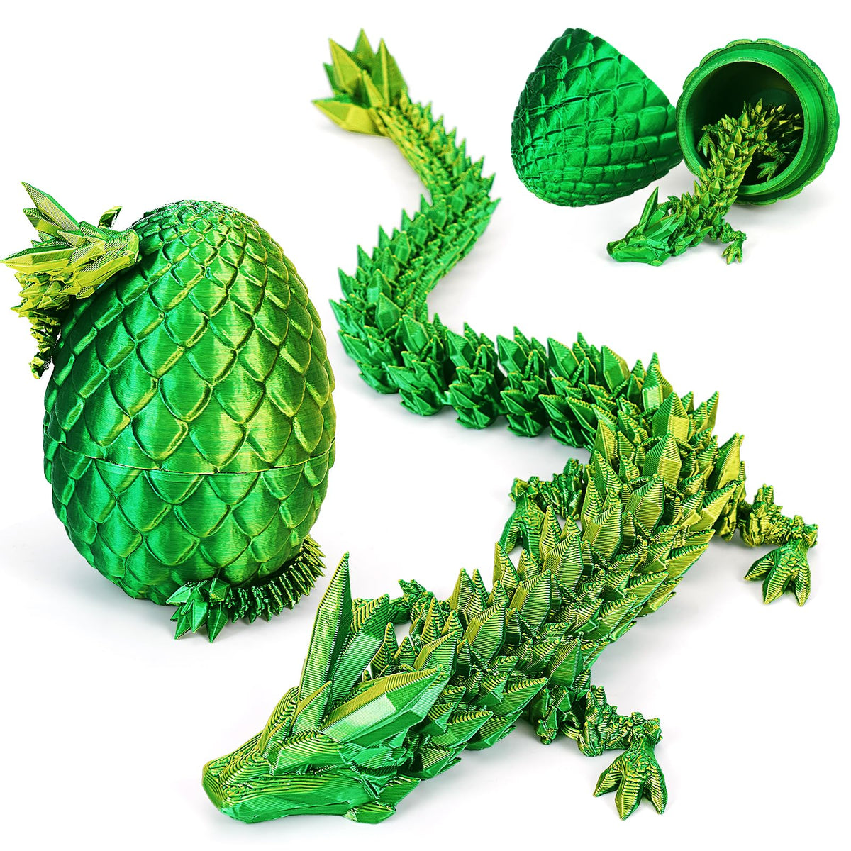 3D Printed Dragon Egg,Dragon Eggs With Dragon Inside,Crystal Dragon Fidget Toys,Full Articulated Dragon Dragon In Egg,Adults Fid