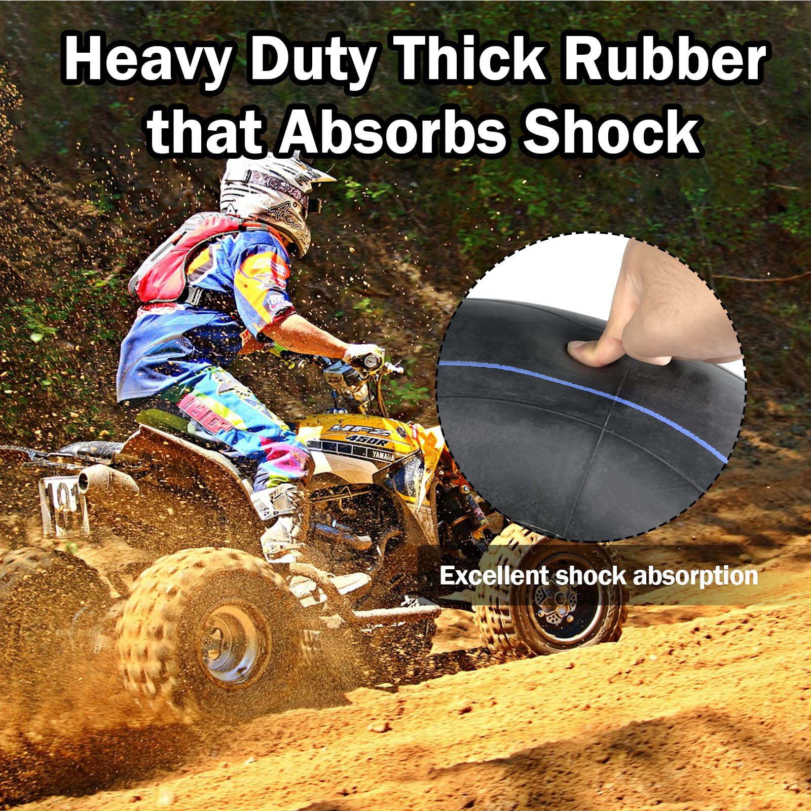 Heavy Duty 20x8.00-8 Inner Tube, 20x8x8 20x10.00-8 20x10x8 Universal Replacement Tire Inner Tube with TR13 Straight Valve Stem f