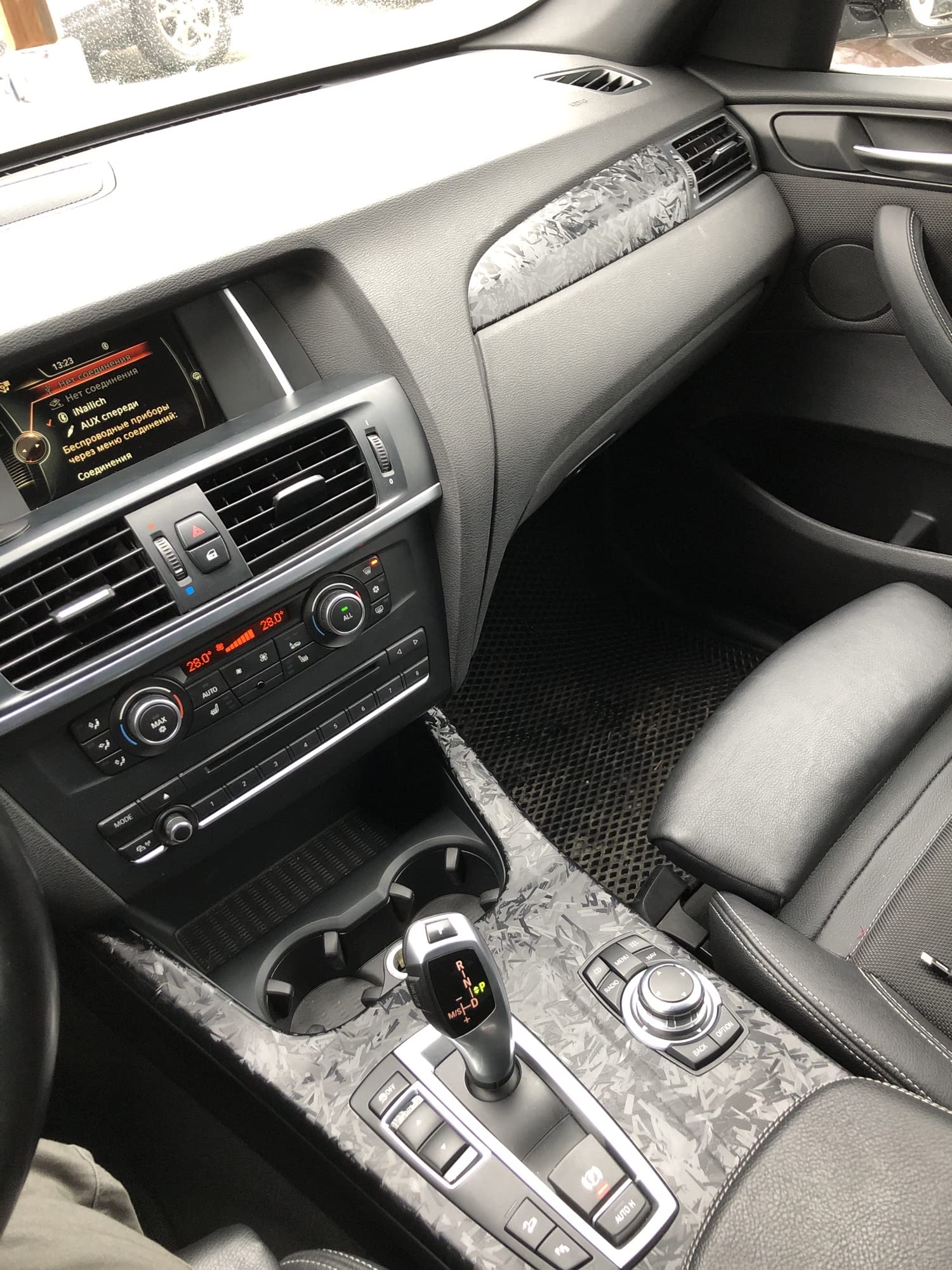 Lzlrun Forged Carbon Fiber Black Vinyl Wrap Roll Air Release Sticker Sheet Film Diy Decal Car Auto Vehicle Morotcycle Self Adhesive - 1Ft X 3.5Ft