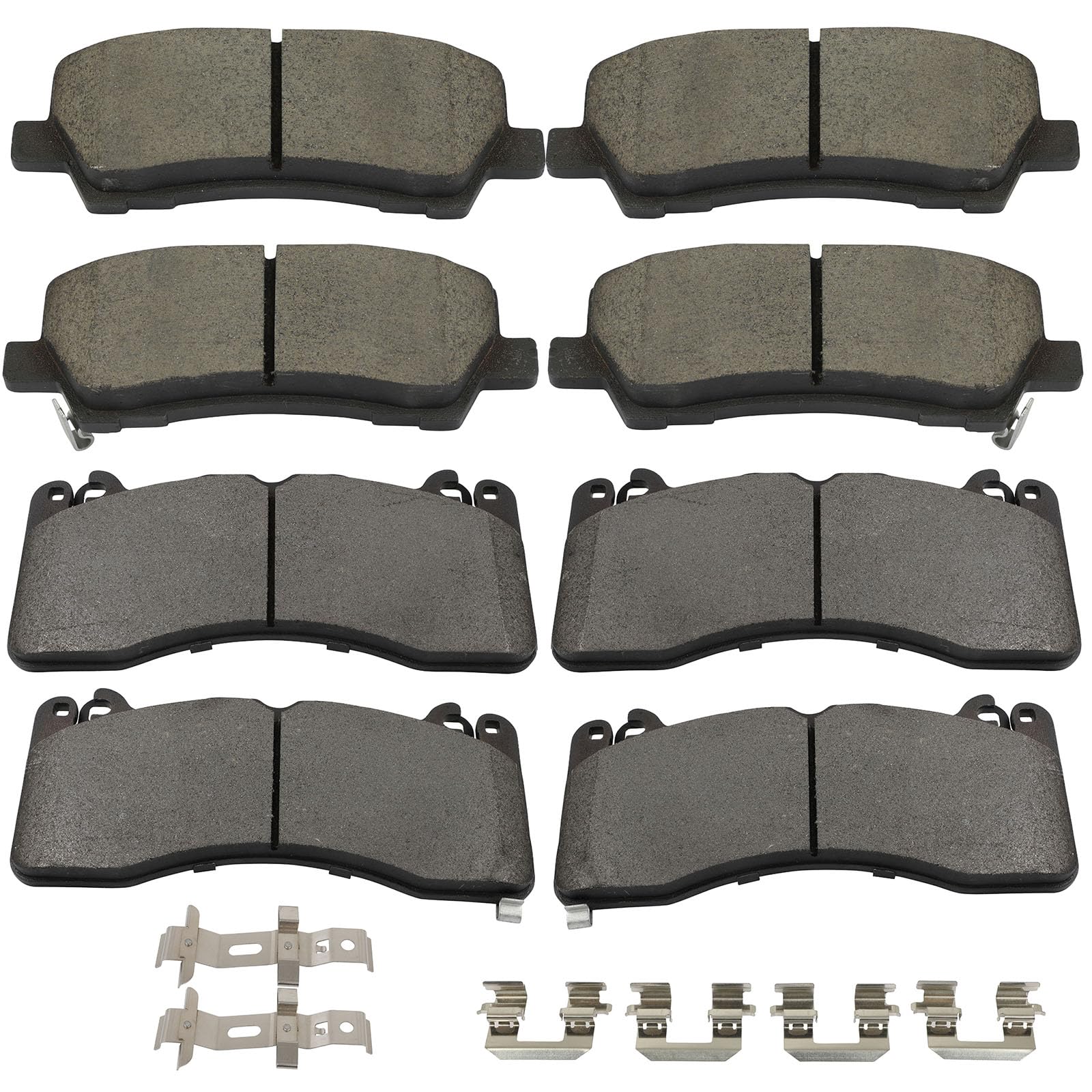 Scitoo D1793 D1792 Front Metal & Rear Ceramic Brake Pads Sets W/Hardware Replacement For Ford For Mustang 2022