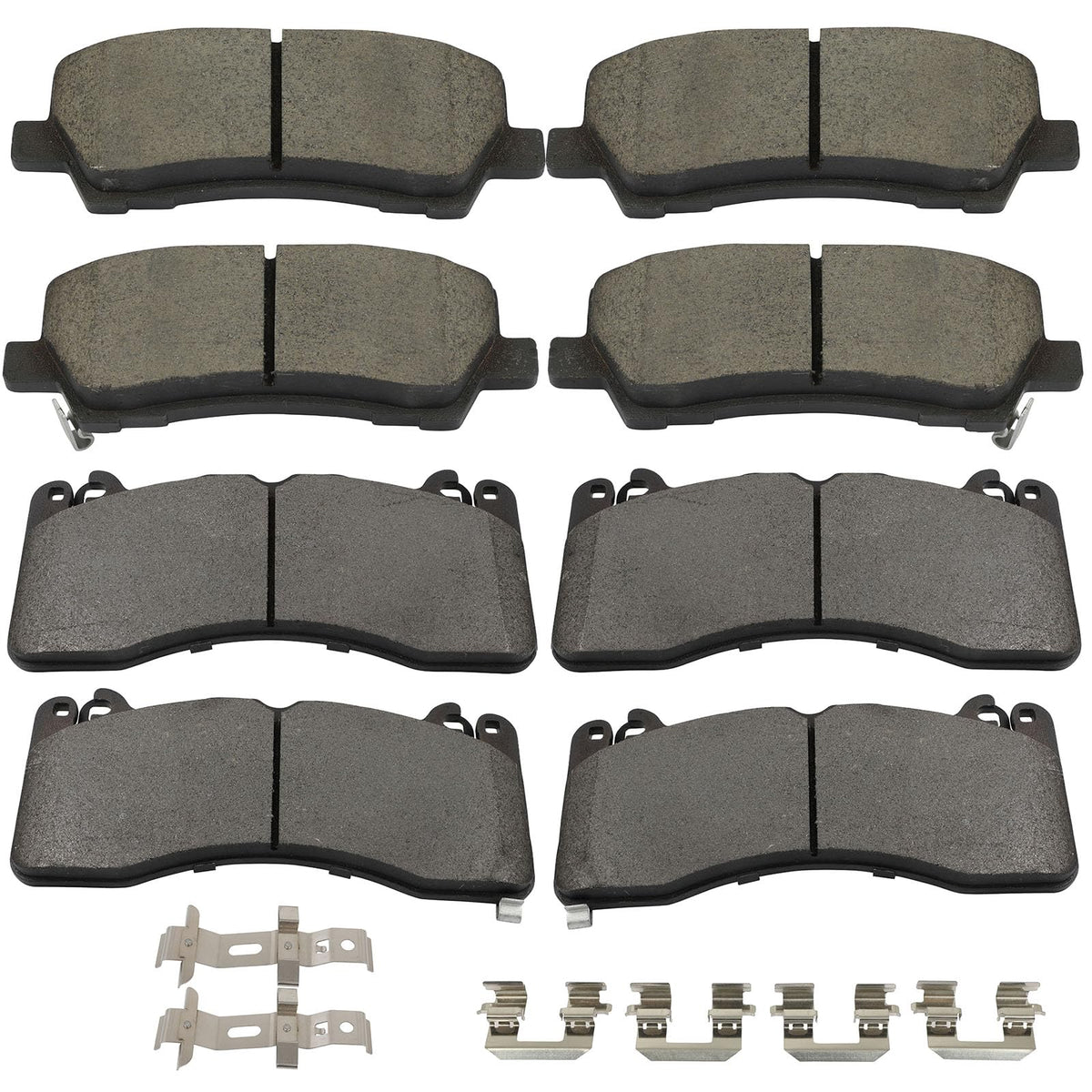 Scitoo D1793 D1792 Front Metal & Rear Ceramic Brake Pads Sets W/Hardware Replacement For Ford For Mustang 2022