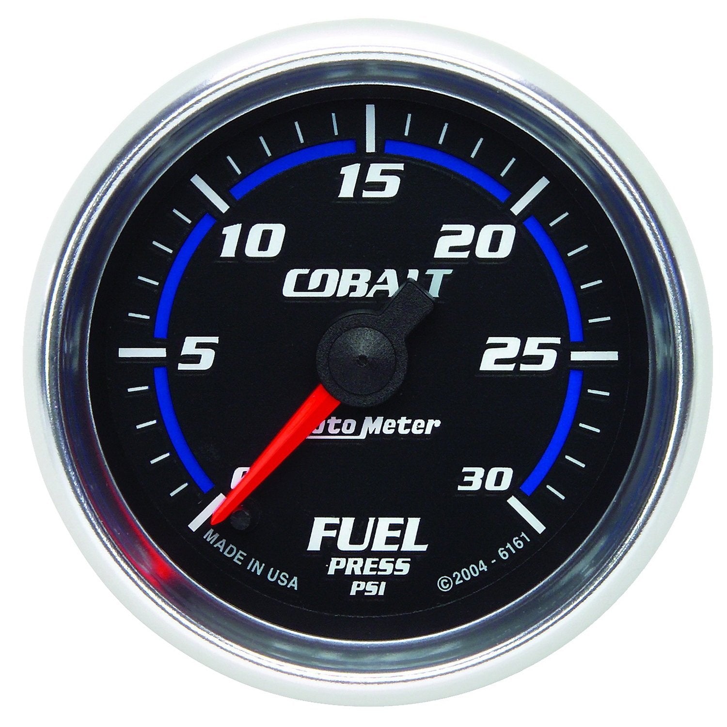 Auto Meter 6161 Cobalt 2-1/16'' 0-30 PSI Full Sweep Electric Fuel Pressure Gauge