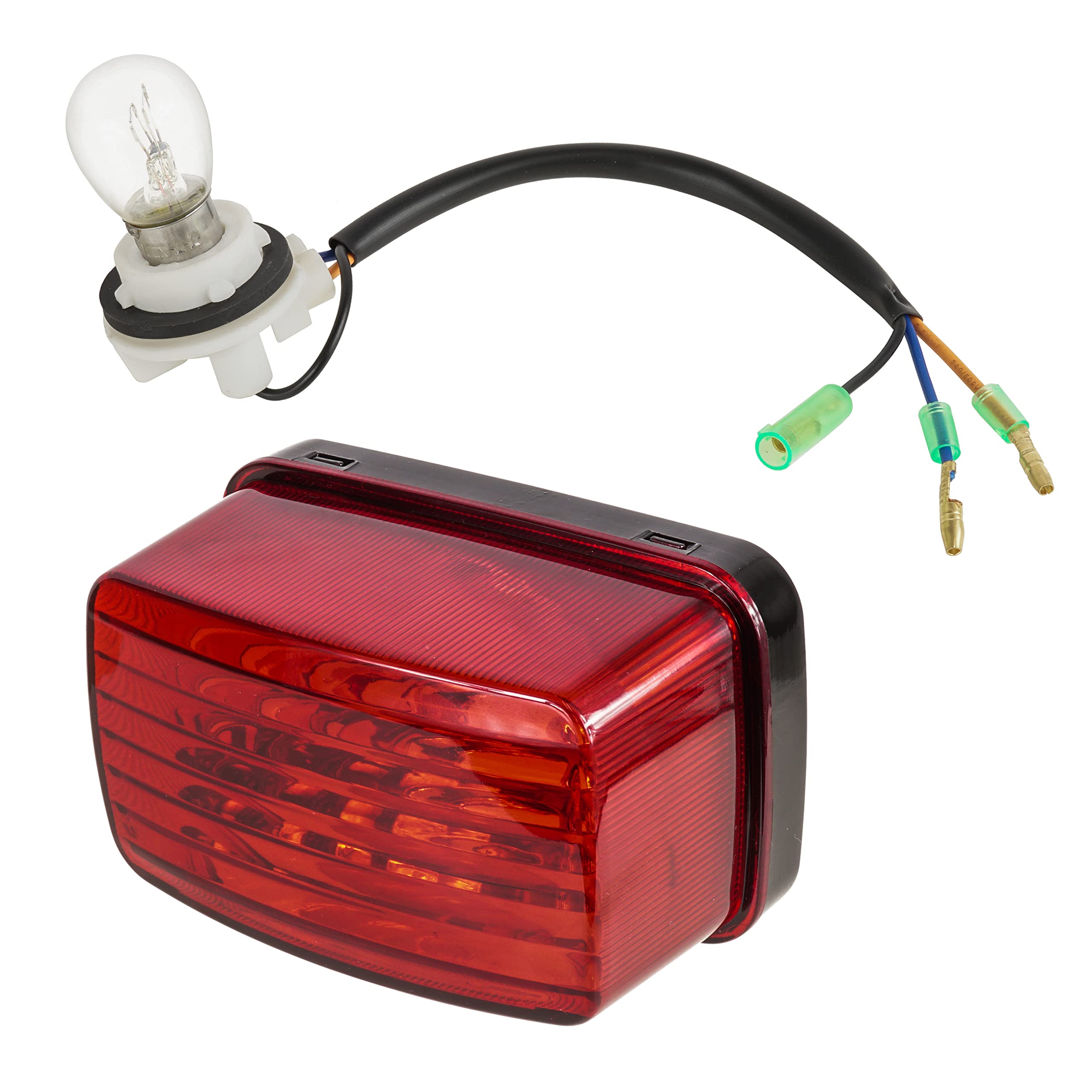 Caltric Taillight Assembly with Bulb Compatible with Yamaha Bear Tracker 250 YFM250X 2x4 2002 2003 2004