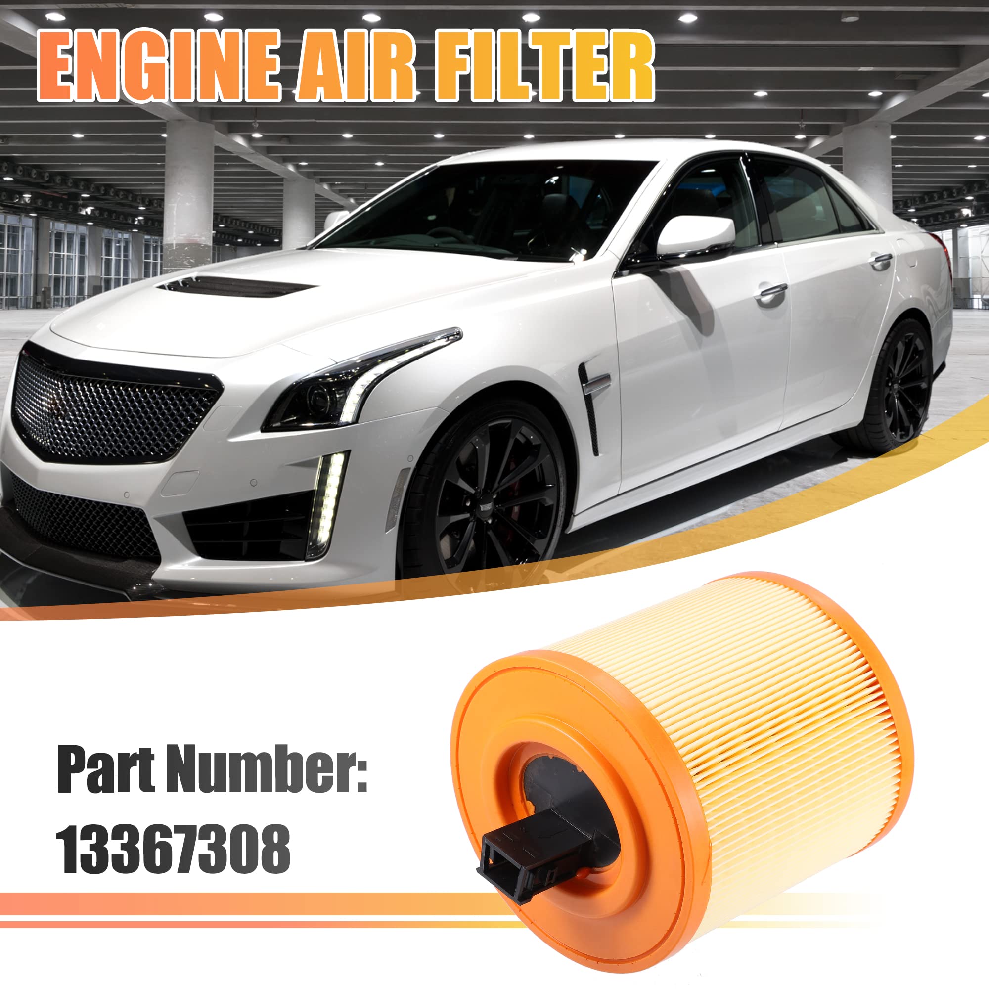 X AUTOHAUX Car Engine Air Filter for Chevrolet Cruze 1.4L L4 2016-2019 for Cadillac ATS V 3.6L V6 2016-2019 13367308 Engine Air