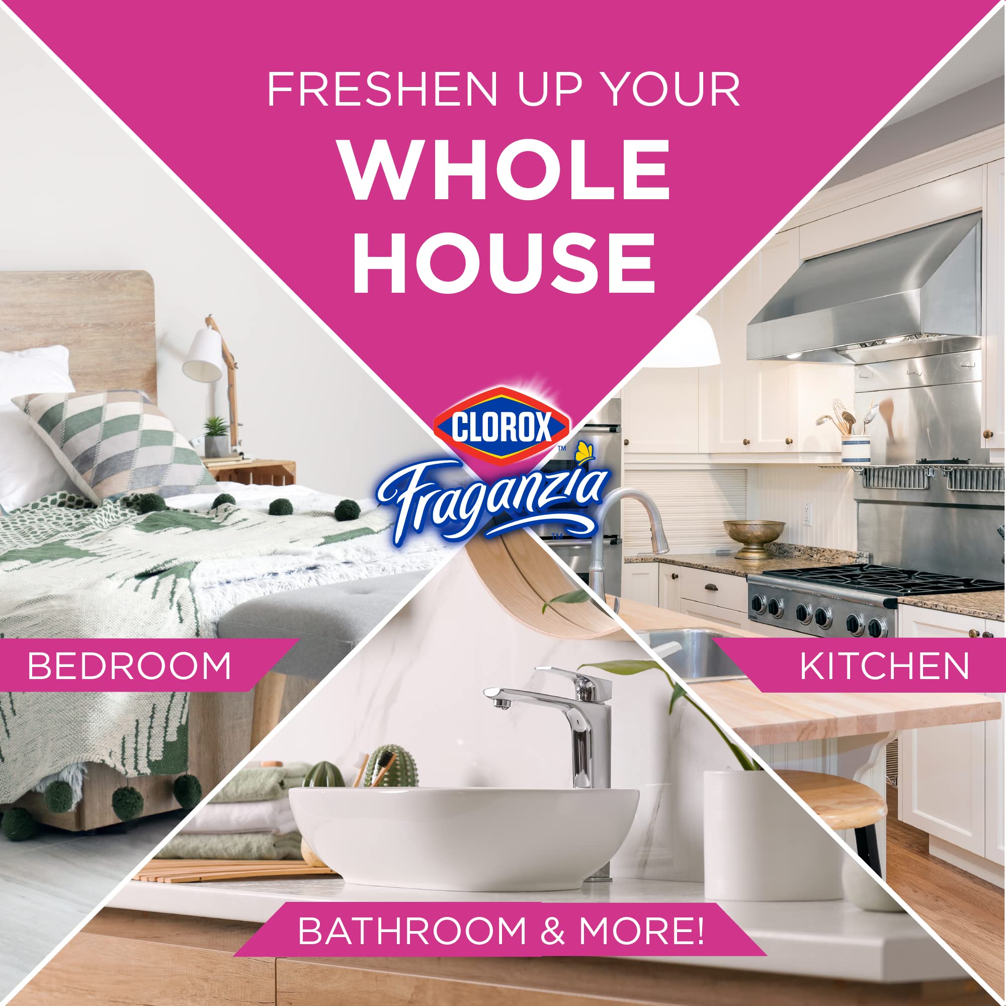 Clorox Fraganzia Crystal Beads Air Freshener | Long-Lasting Gel Beads in Spring Fragrance for Home, Bathroom, or Car, 12 Oz - 6