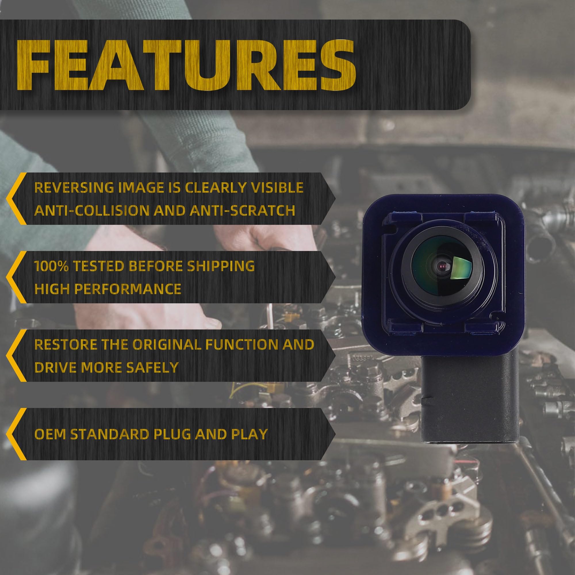 Dasbecan Rear View Backup Camera Compatible With Ford F150 2015 2016 2017 Replaces Fl3Z-19G490-D Fl3Z-19G490-B Parking Assist Ca