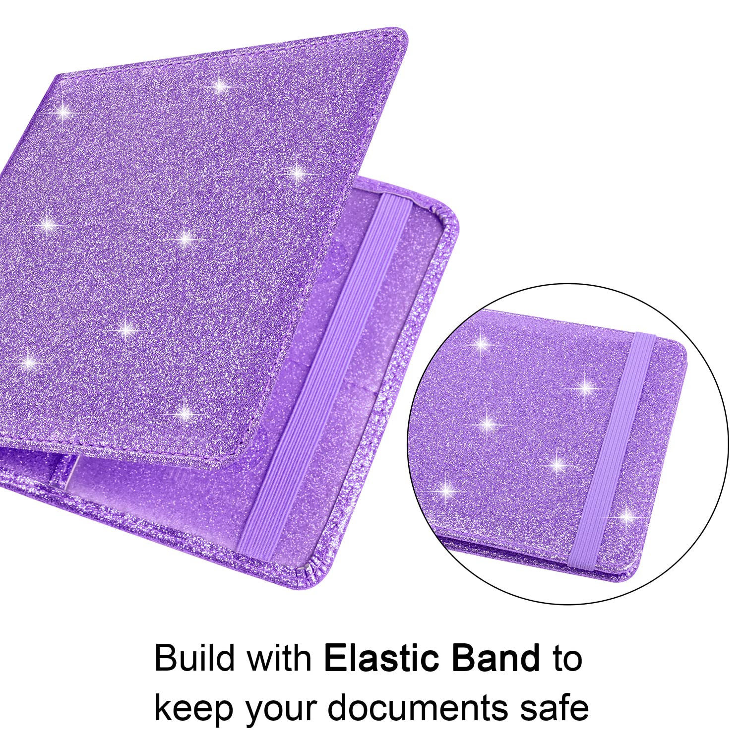 Car Registration And Insurance Holder - Wisdompro Glitter Pu Leather Glove Box Organizer Wallet For Document, Id, Driver'S Licen