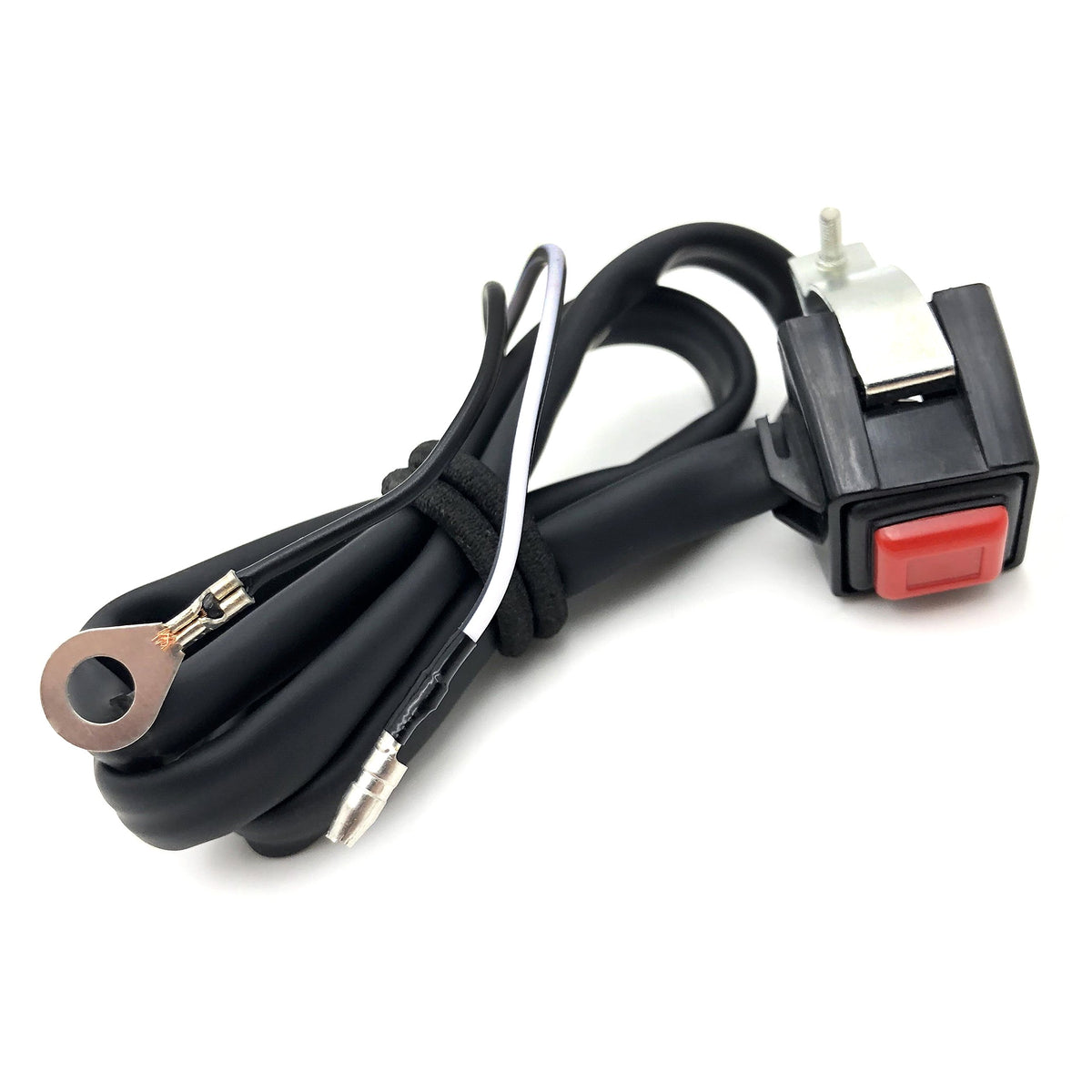 HTTMT XH1700C-008 Universal Red 7/8 Inches Handlebar Starter/Kill Cut Off Stop Switch Push Button Compatible with Motorcycles AT