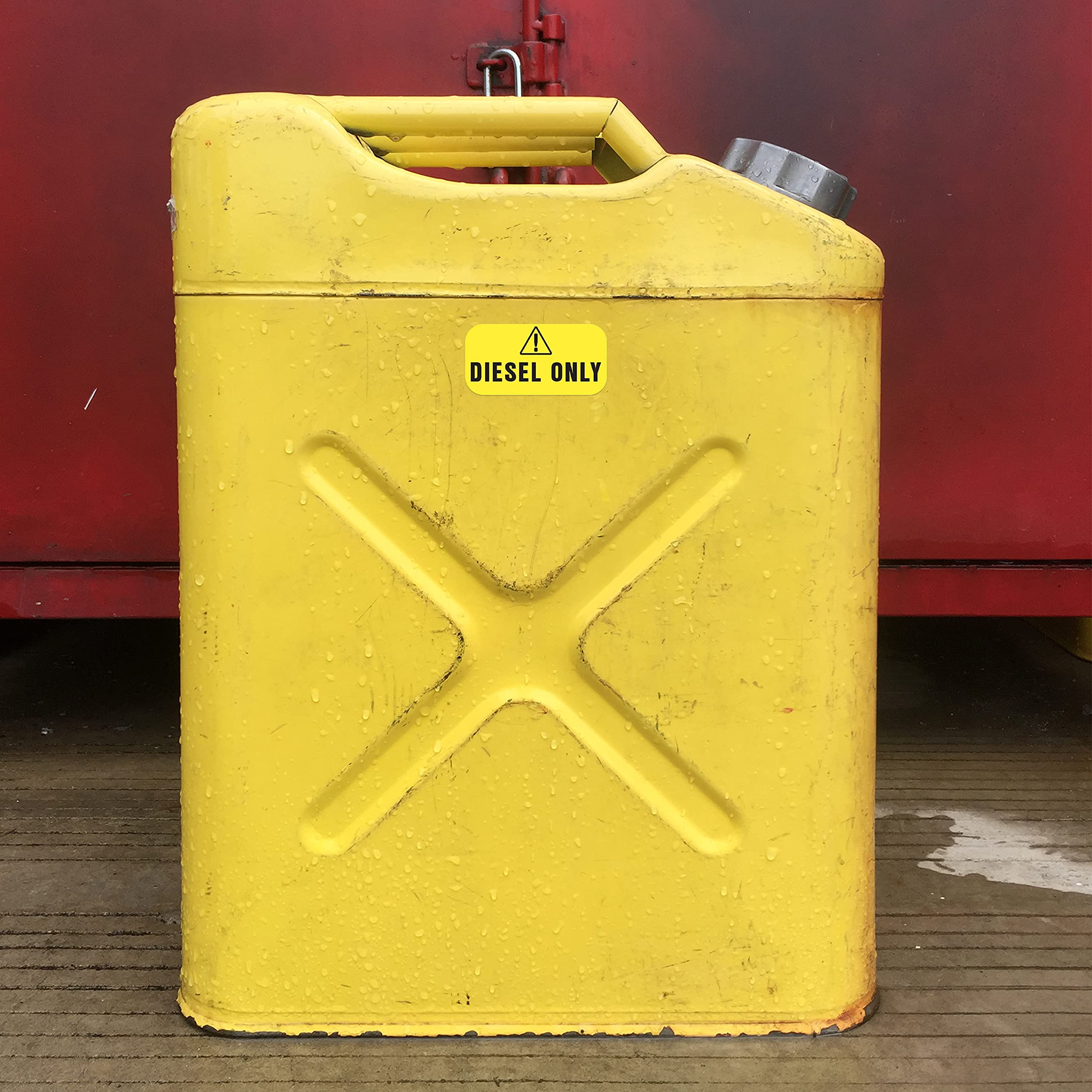 Diesel Only Sticker (Yellow), Labels For Tractors, Construction And Heavy Equipment - Weather Proof, Extreme Stick, Commercial G
