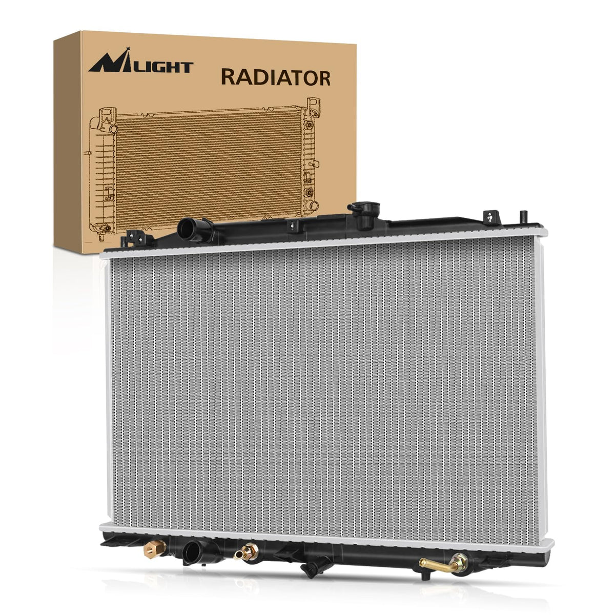 Nilight Radiator for Honda Accord 2003 2004 2005 2006 2007 2.4L FWD,Replaces CU2797, Performance Aluminum Replacement OEM.