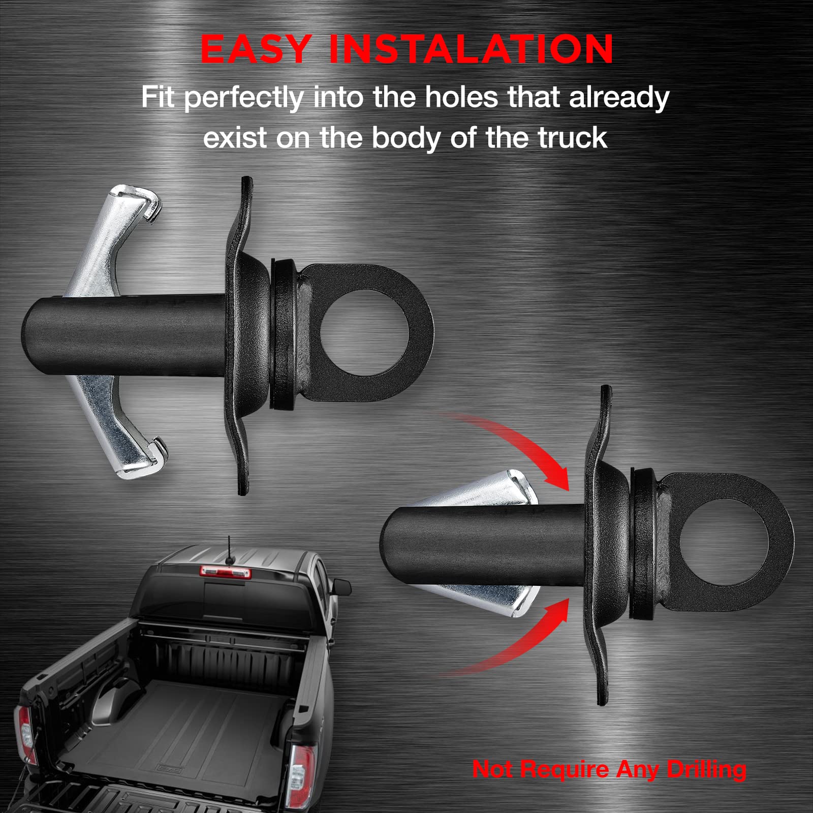 Speedwow Truck Bed Tie Down Anchors 4 Pcs, Truck Bed Hooks Compatible With Silverado; Compatible With Gmc Sierra 2014-2022; Comp