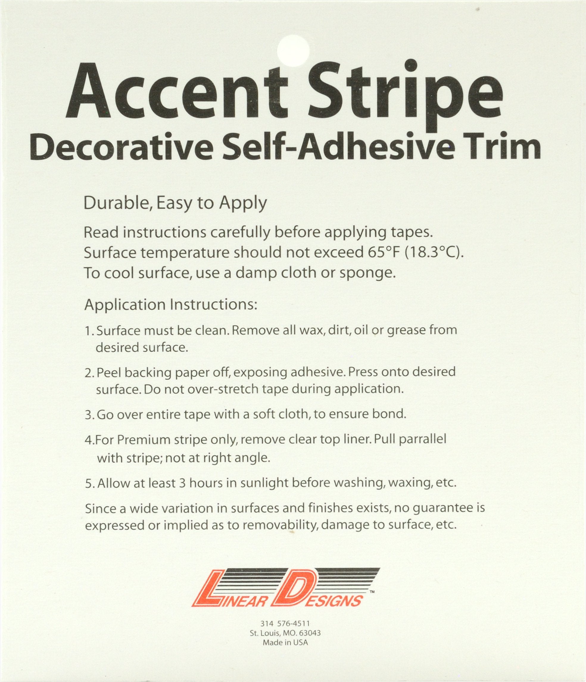 Lineardesigns One Quarter Inch Solid Stripe For Auto Truck Boat - 3Mil Vinyl - 1/4' X 50' - Black