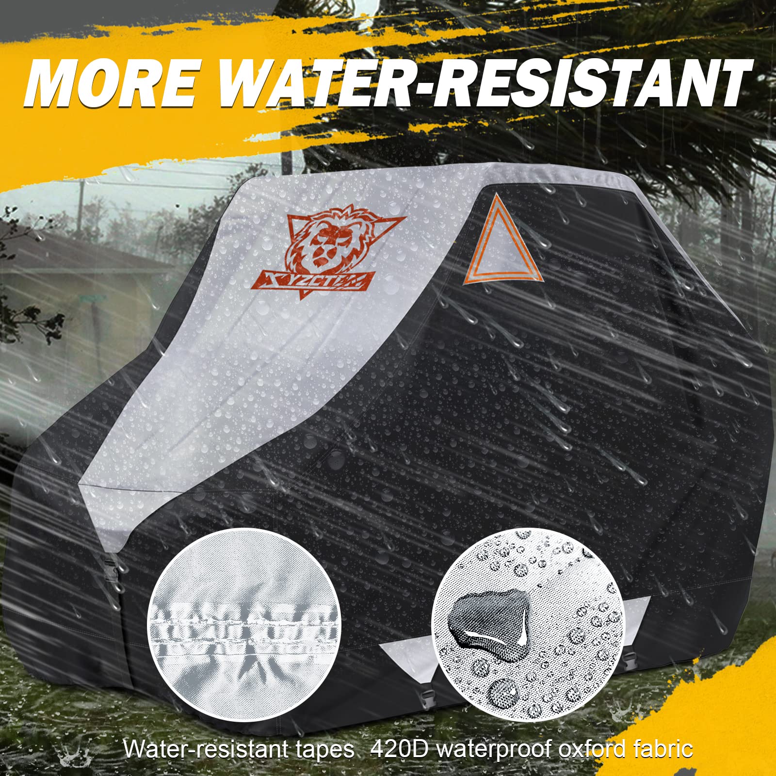 Xyzctem Utv Cover,Outdoor Waterproof All-Weather Protection Utv Cover Compatible With Polaris Rzr Can-Am Yamaha Honda Kawasaki S