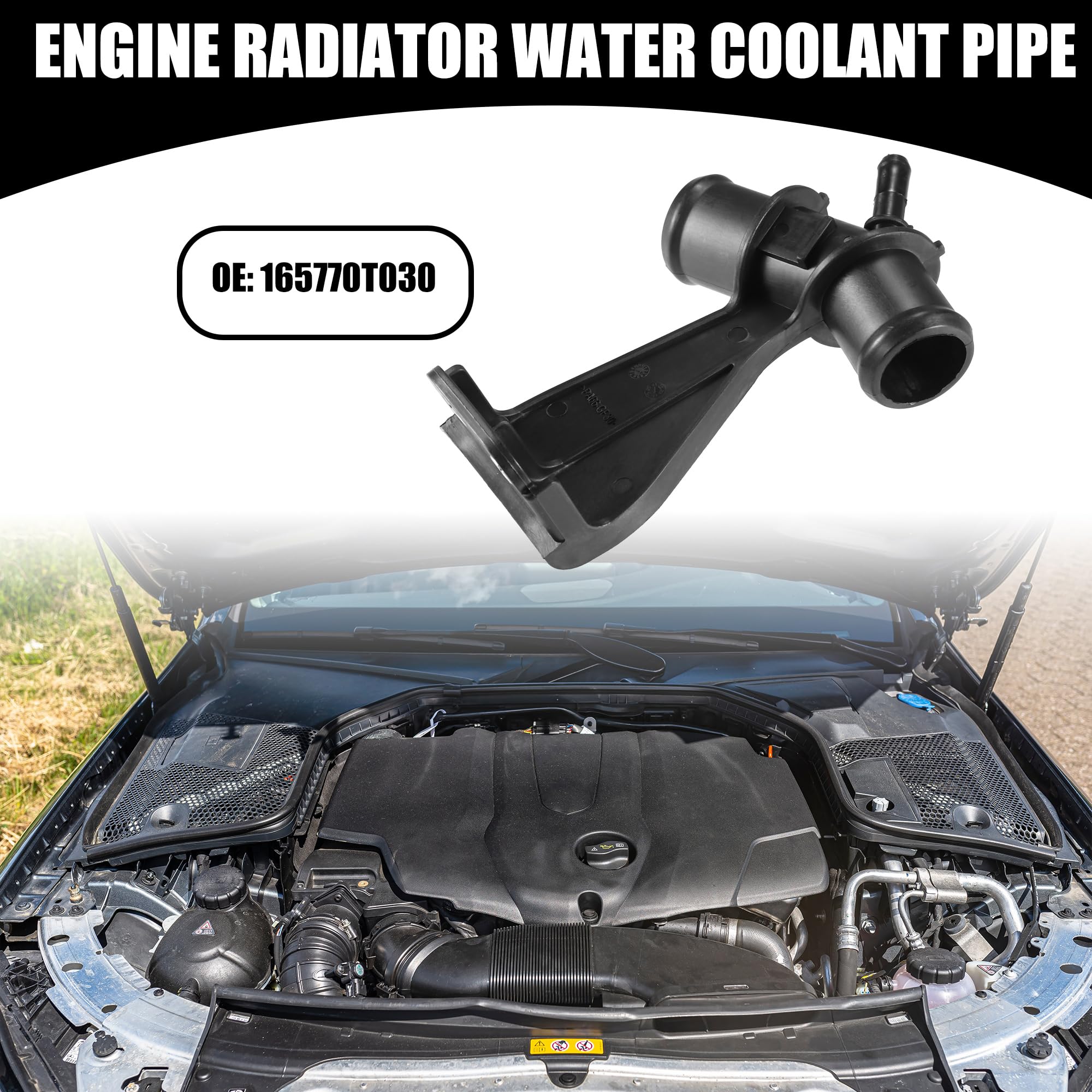 Partuto Engine Radiator Water Outlet Coolant Pipe No.165770T030 - Car Outlet Heater Hose Connector - for Toyota Corolla 1.8L 200