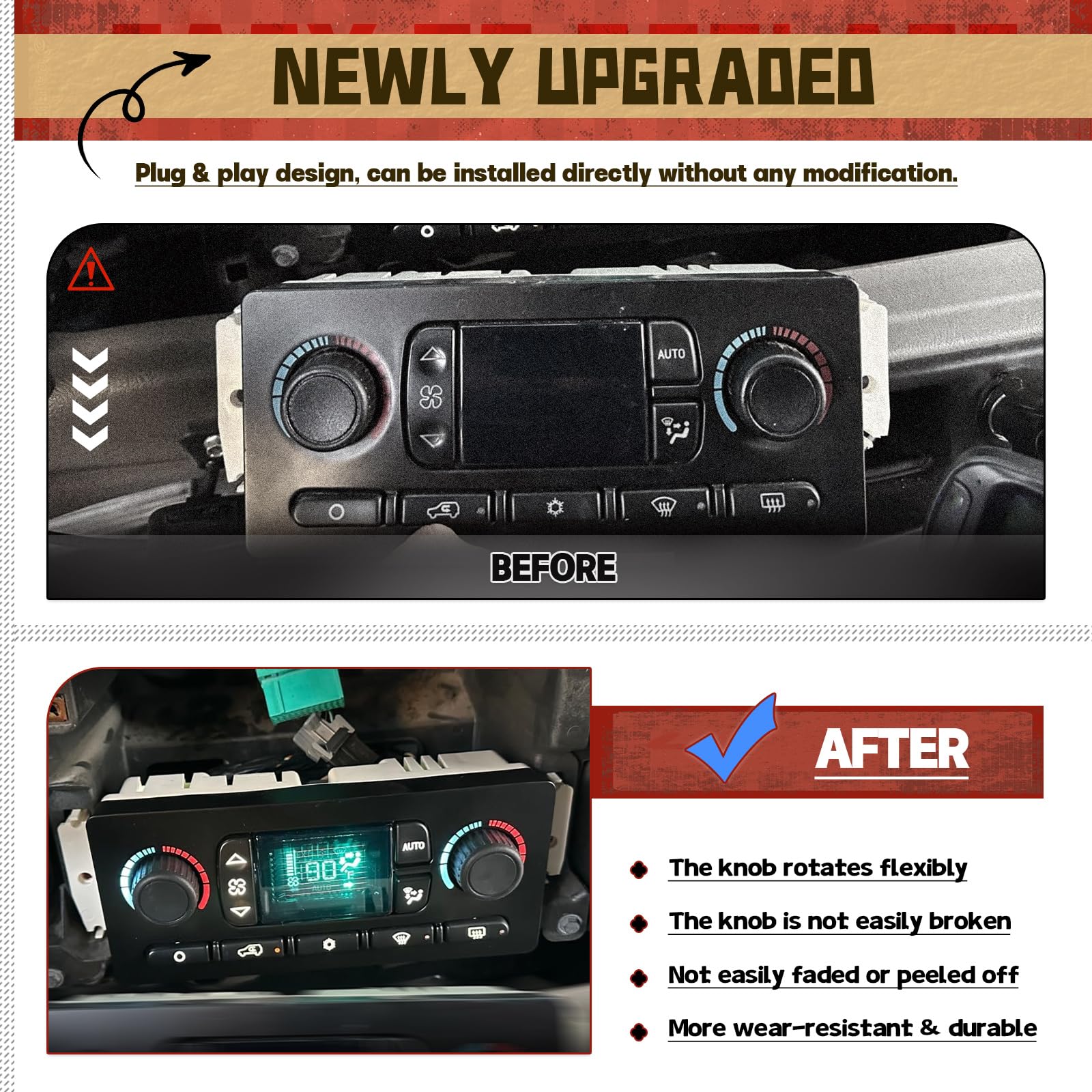 599-009 A/C Heater Climate Control Panel Module Switch for Cadillac Escalade ESV EXT 2003-2006 for Hummer H2 2003-2007 for Chevy