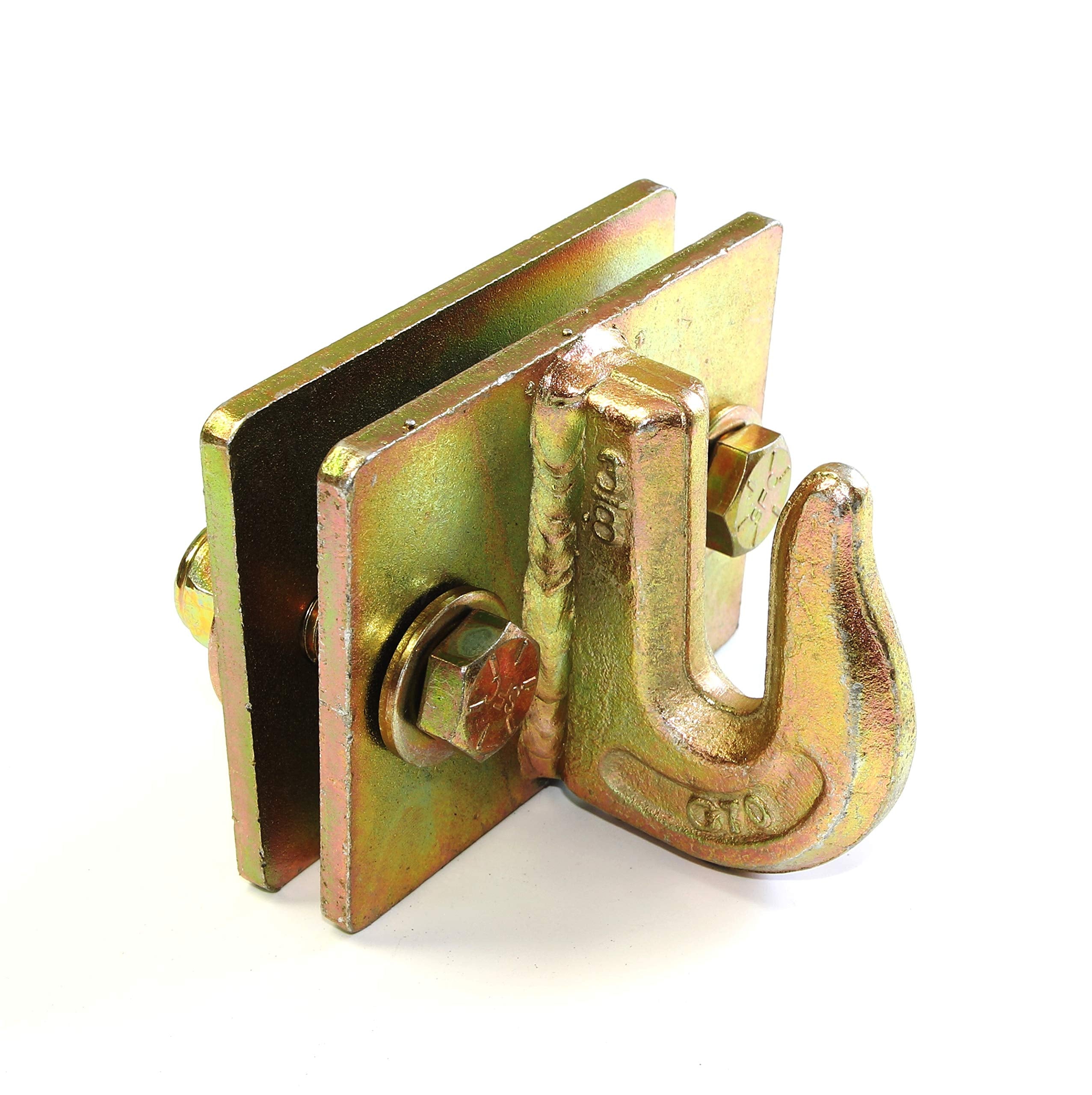 (Pack Of 2) 3/8In Bolt On Grab Hook Mount With Backer Plate - Includes Hardware