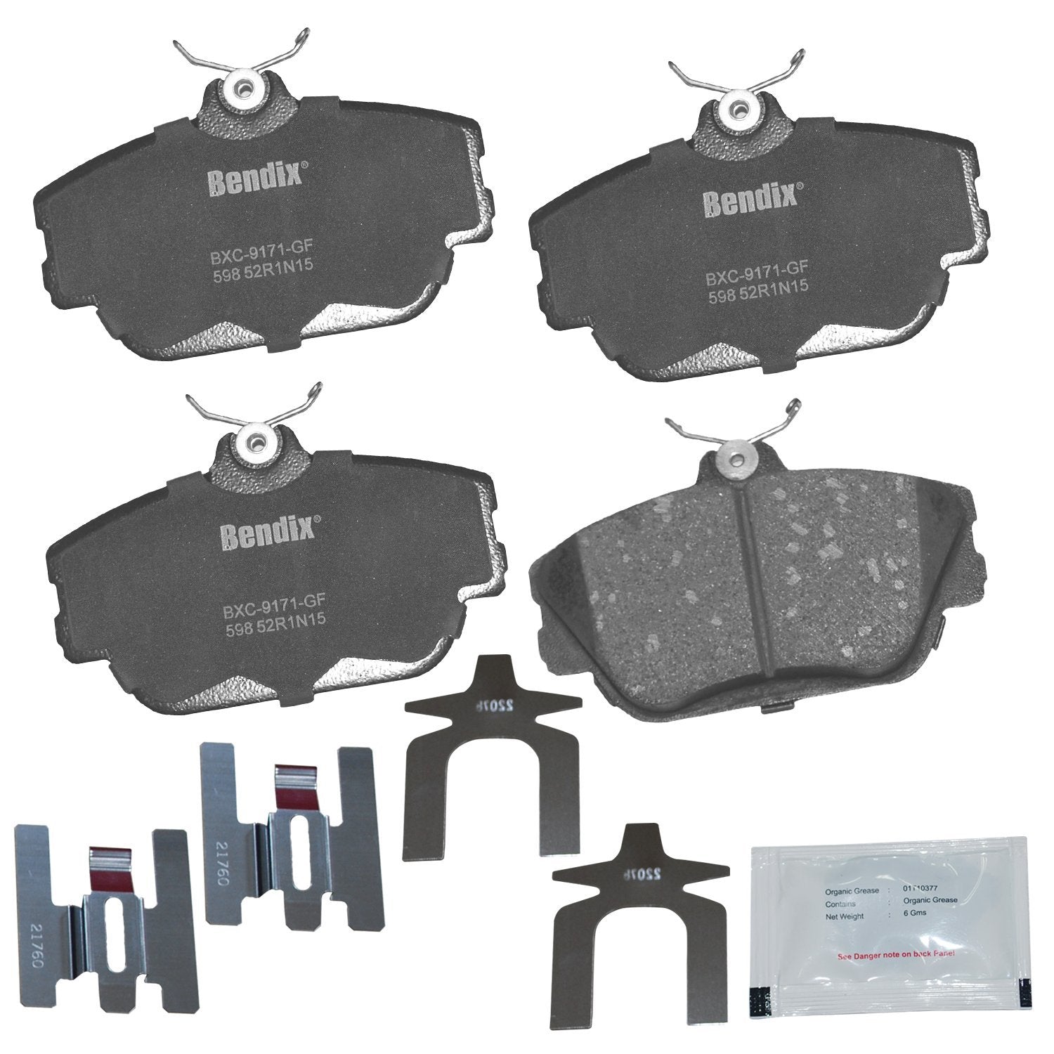 Bendix Priority1 Cfc598 Ceramic Front Brake Pads For Select Models Ford Sable, Taurus, Thunderbird, Lincoln Continental, Mark Vi