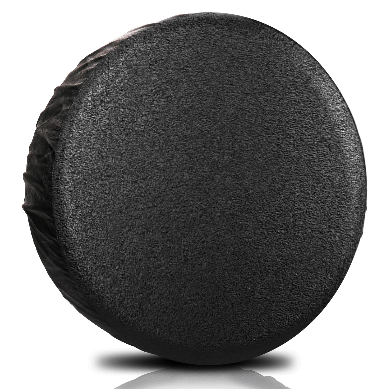 Leader Accessories 26&quot;-28&quot; Spare Tire Cover Universal Fit for Trailer, RV, Car, Truck, SUV, Jeep, Camper Wheel, Waterproof Dustproof Thickening Leather, Black