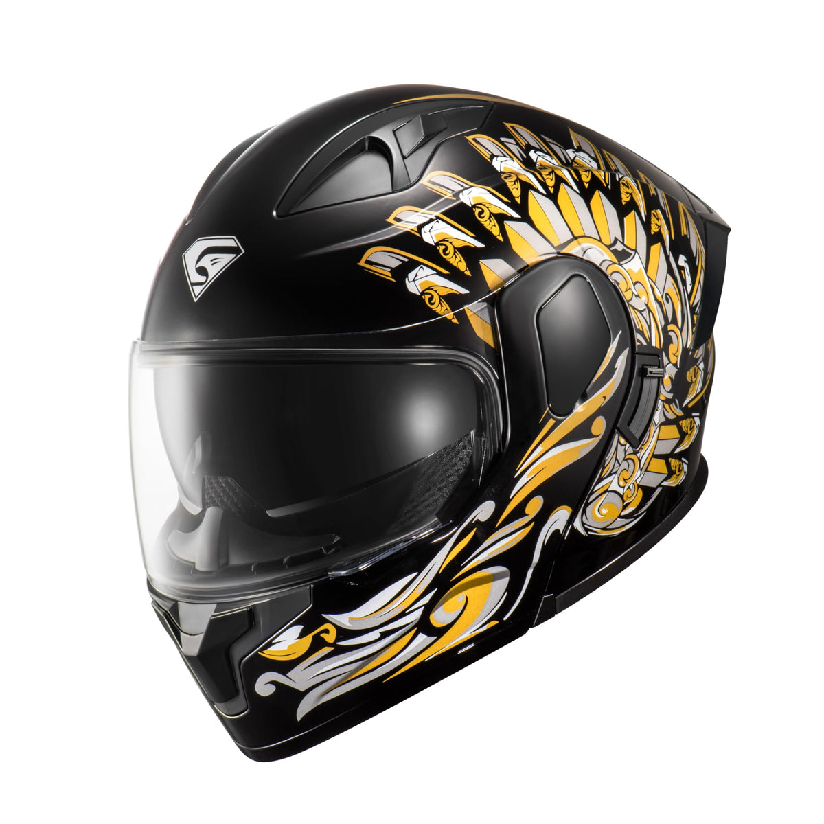 Kypara Motorcycle Dual Visor Flip Up Modular Full Face Helmet With Dot Certification Of Impressionism (Michael, L)