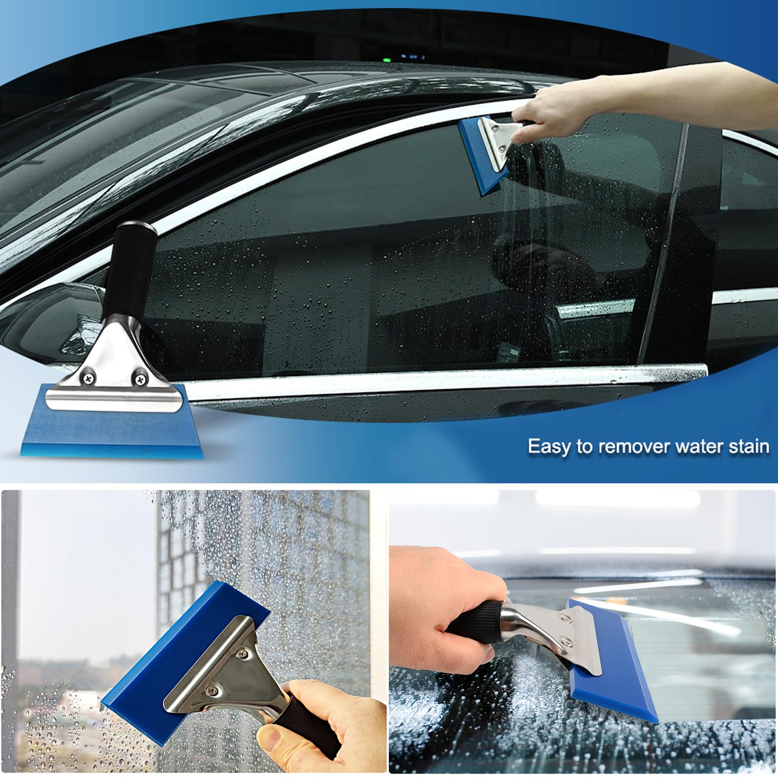 EHDIS 7-Piece Vinyl Wrap Tool Kit for Window Tinting - Includes Scraper, Squeegee, Cutting Knife - Car Glass Film Installation