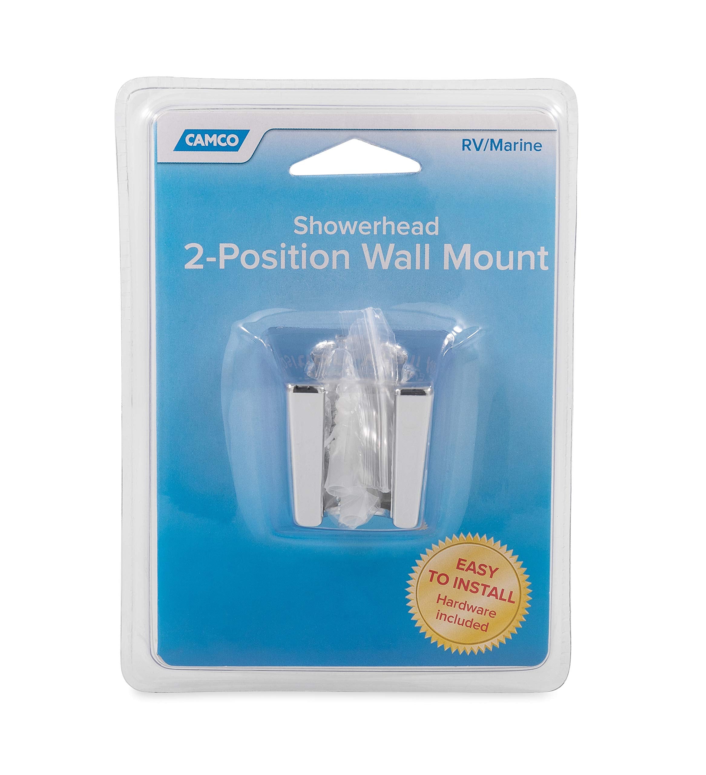 Camco 43718 2-Position Rv Shower Head Wall Mount (Chrome Colored)