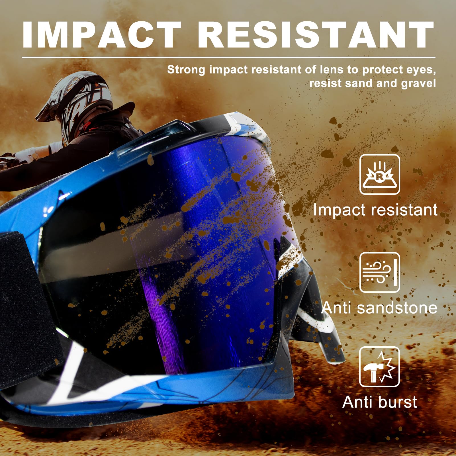 Zukmi Motocross Goggles - Mx Off Road Goggles For Men Women Adult Youth Riding Racing