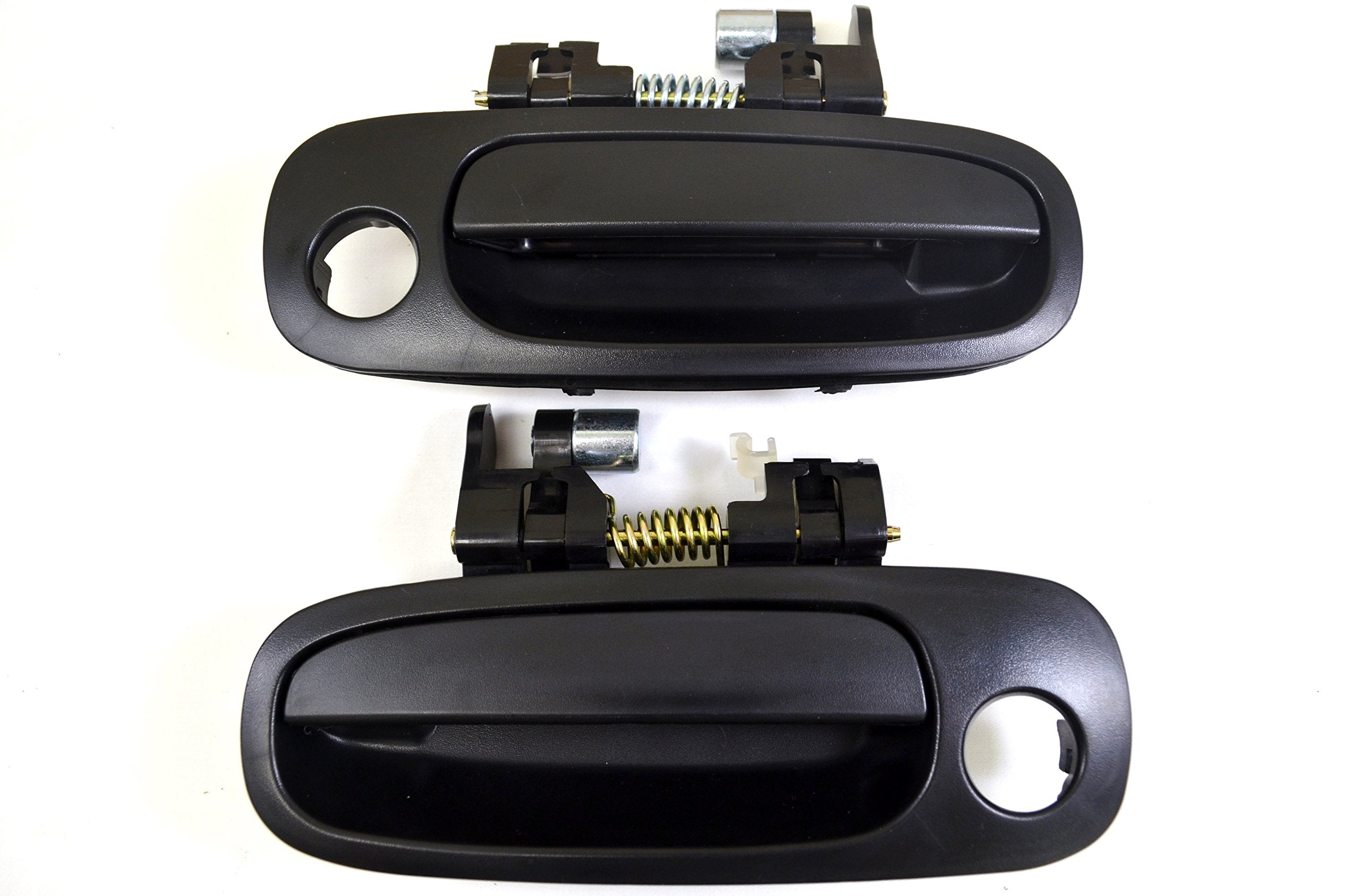 PT Auto Warehouse TO-3199A-FP - Outside Exterior Outer Door Handle, Textured Black - Front Left/Right Pair