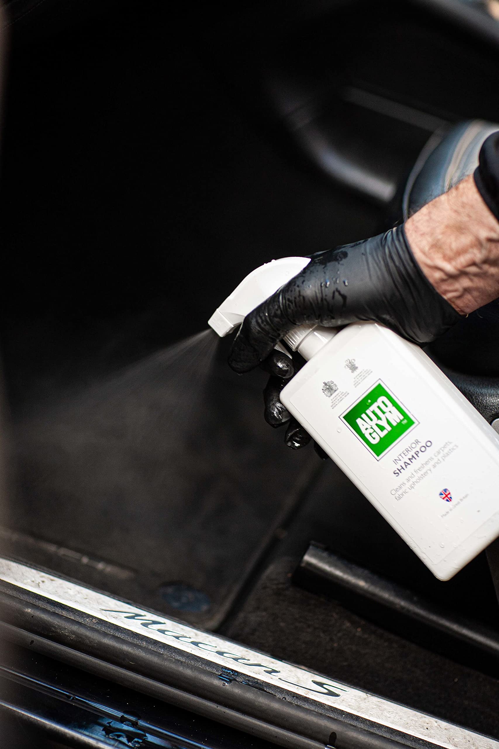 Autoglym Interior Shampoo, 500Ml - Car Interior Shampoo That Cleans And Freshens Carpets, Fabrics, Upholstery And Plastics, Whit