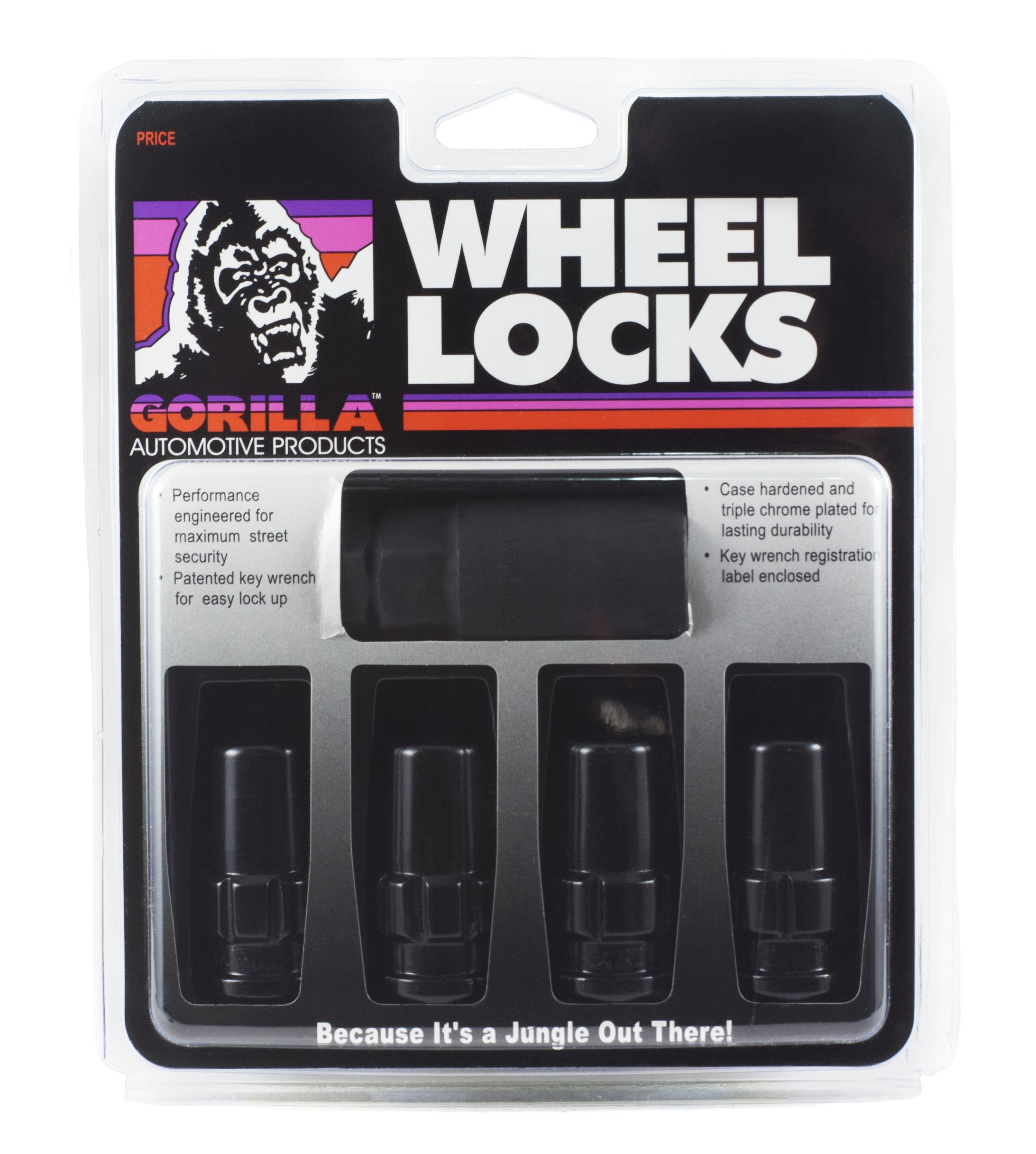 Gorilla Automotive 76641Nbc Black 14Mm X 1.50 Thread Size Chrome Finish Duplex Acorn Wheel Lock, (Pack Of 4)