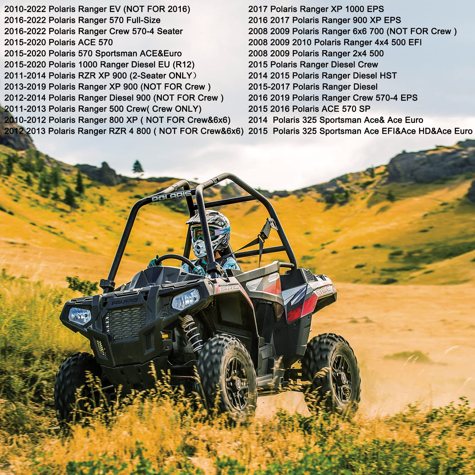 Zinger Brake Pads for 2012-2018 Polaris Ranger XP 900,2008-2013 Polaris Ranger 500 700 800, 2014-2017 Ranger Diesel,2010-2015 Ra