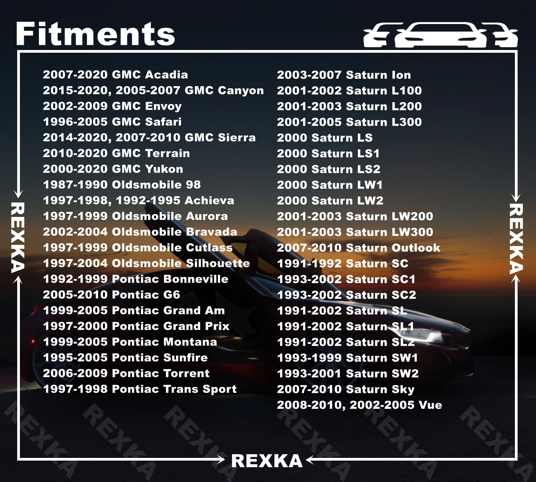 Rexka 20 Pcs Fender Liner Bumper Cover Splash Shield Bolt Screw For Gm 11570498 Ford W716345-S450B Chevy Camaro Cruze Equinox Si