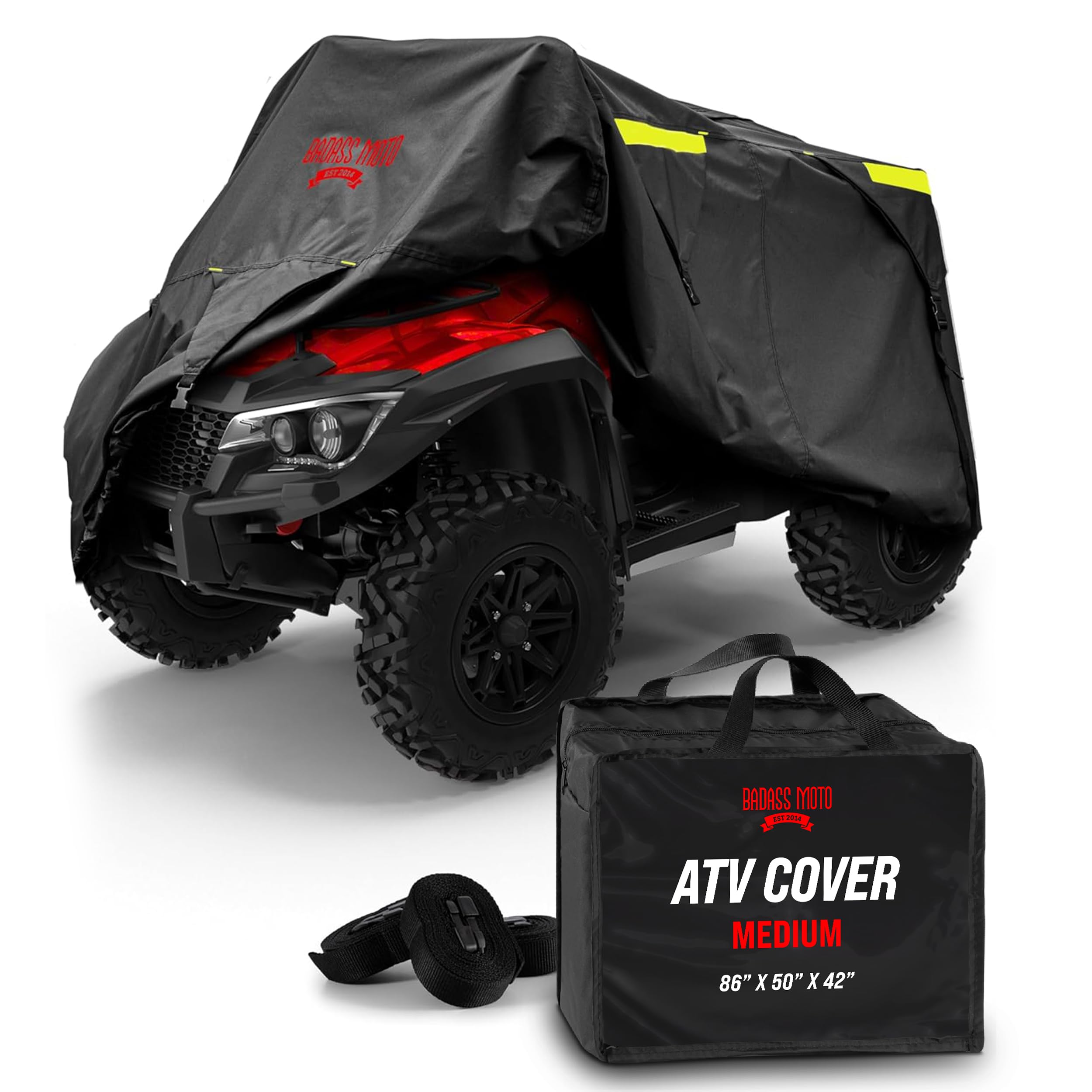 Badass Moto Ultimate ATV Cover 4 Wheeler Covers Waterproof Outdoor Storage Heavy Duty 4-wheeler Quad Tarp Vented. Durable. Fits 