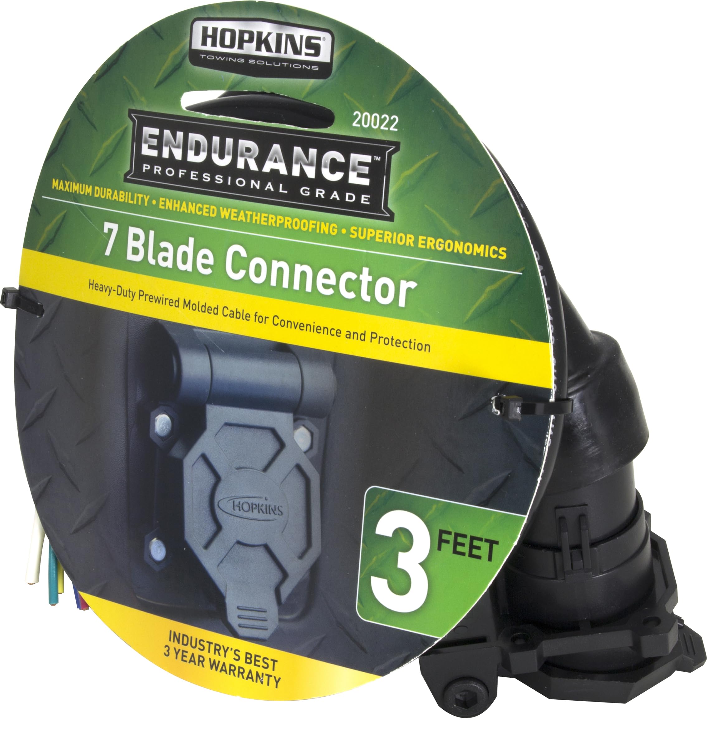 Hopkins Towing Solutions 20022 Endurance 7 Blade 3' Vehicle Side Jacketed Cable