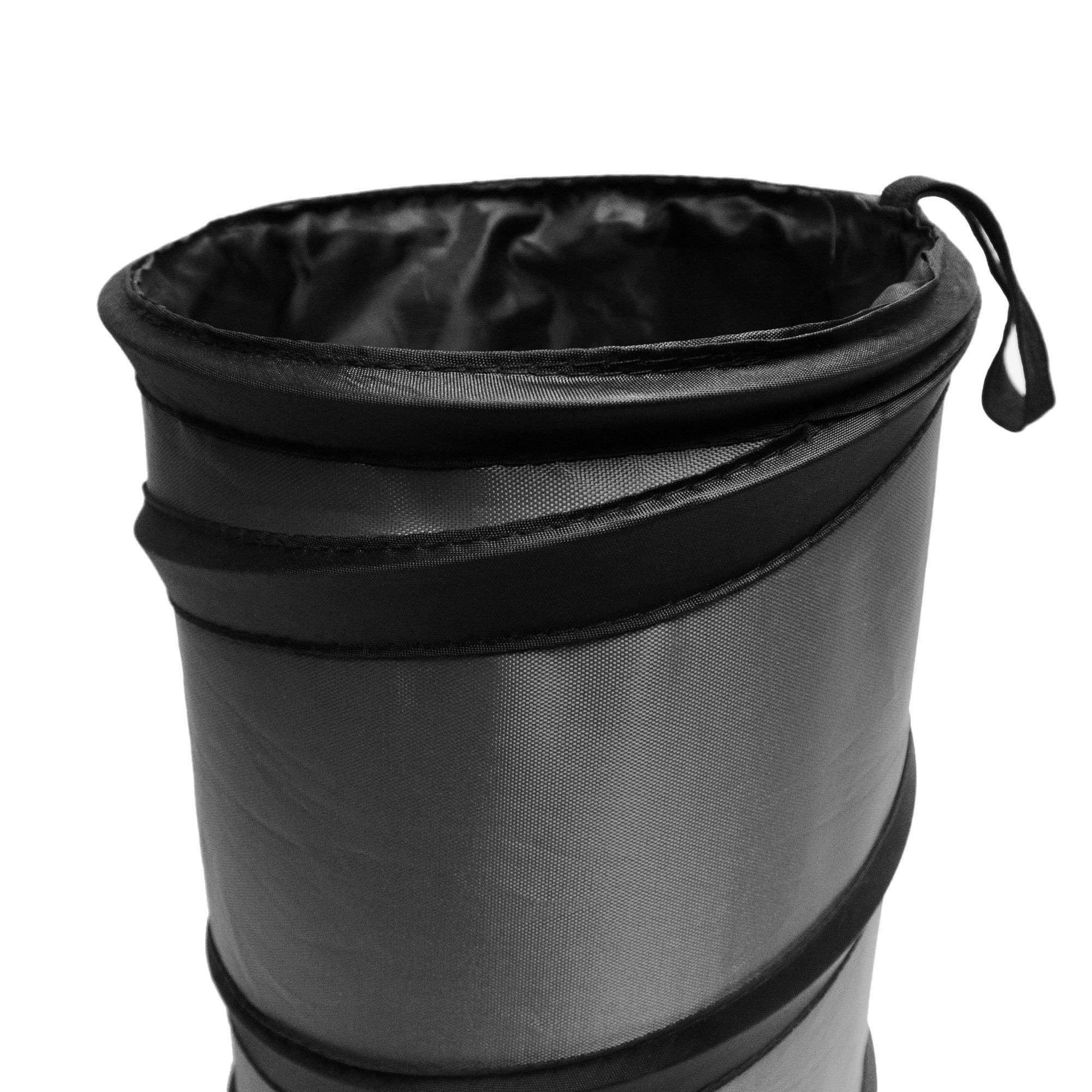 Fh Group Automotive Waterproof Portable Collapsible Small Trash Can Garbage Container Fits Most Cars, Suvs, And Trucks Gray