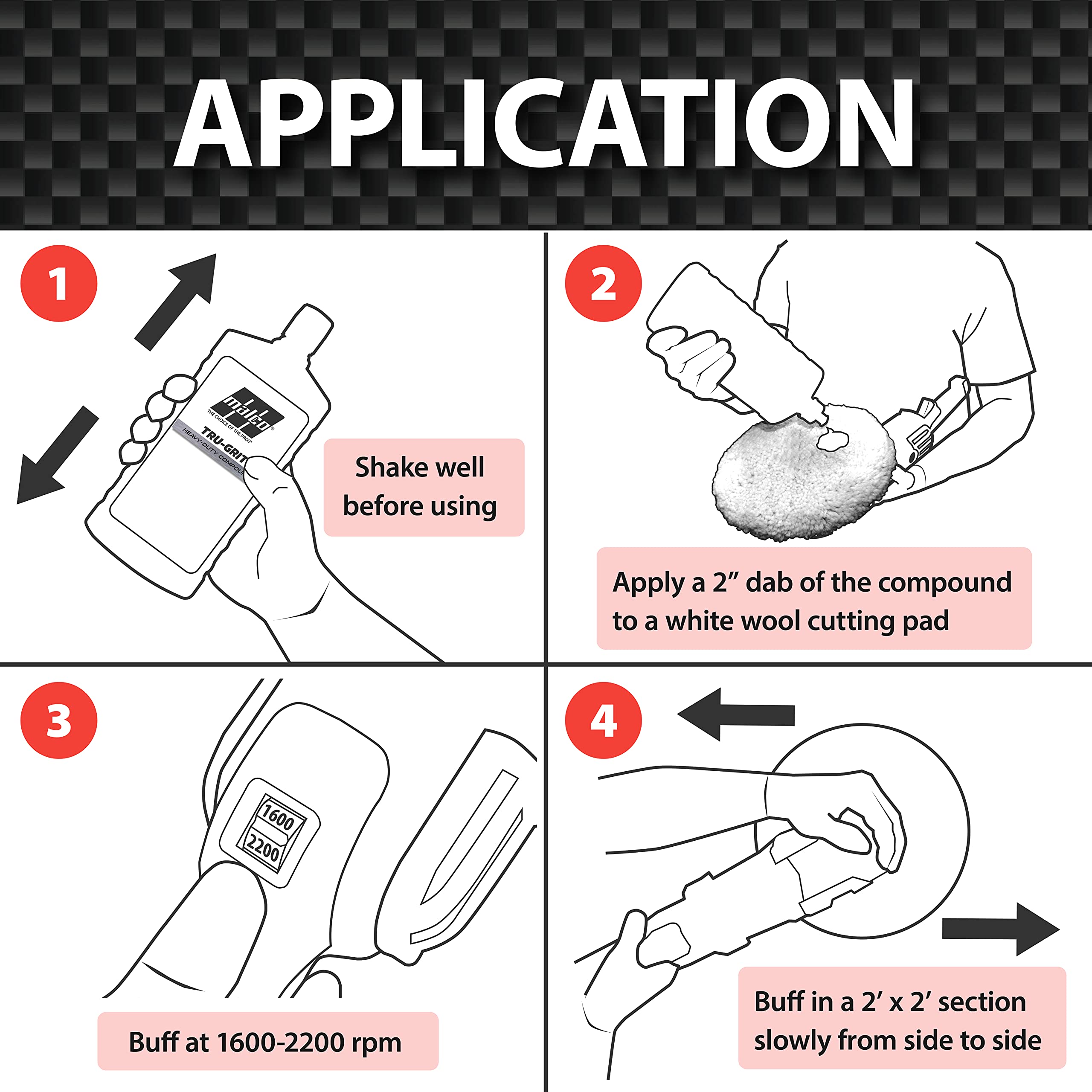 Malco Tru Grit - Heavy Duty Buffing and Polishing Compound for Cars/Automotive Paint Correction and Detailing/Removes 1000-1500
