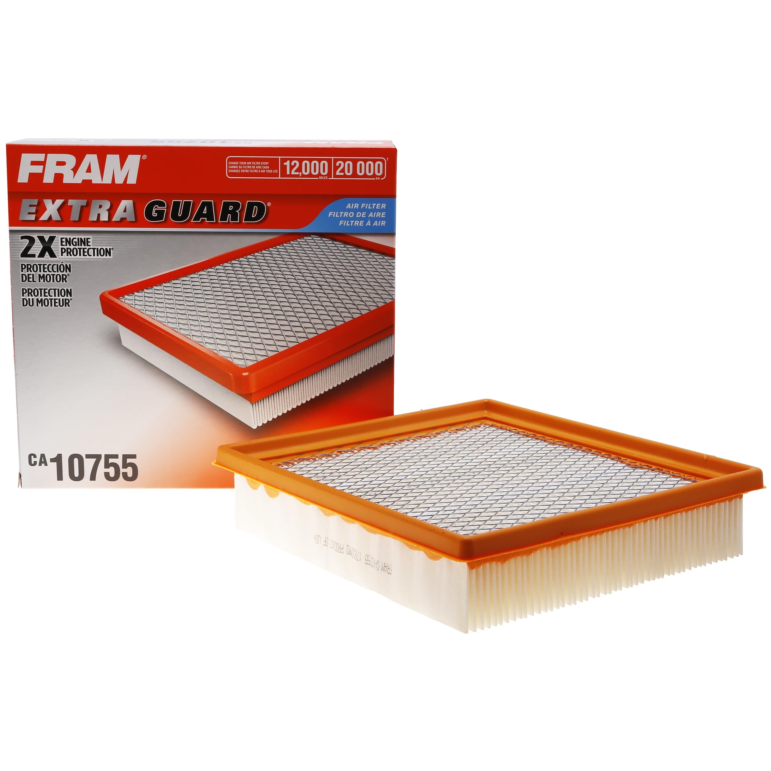 Fram Extra Guard Ca10755 Replacement Engine Air Filter For Select Lexus, Toyota, Jeep And Dodge Models, Provides Up To 12 Months