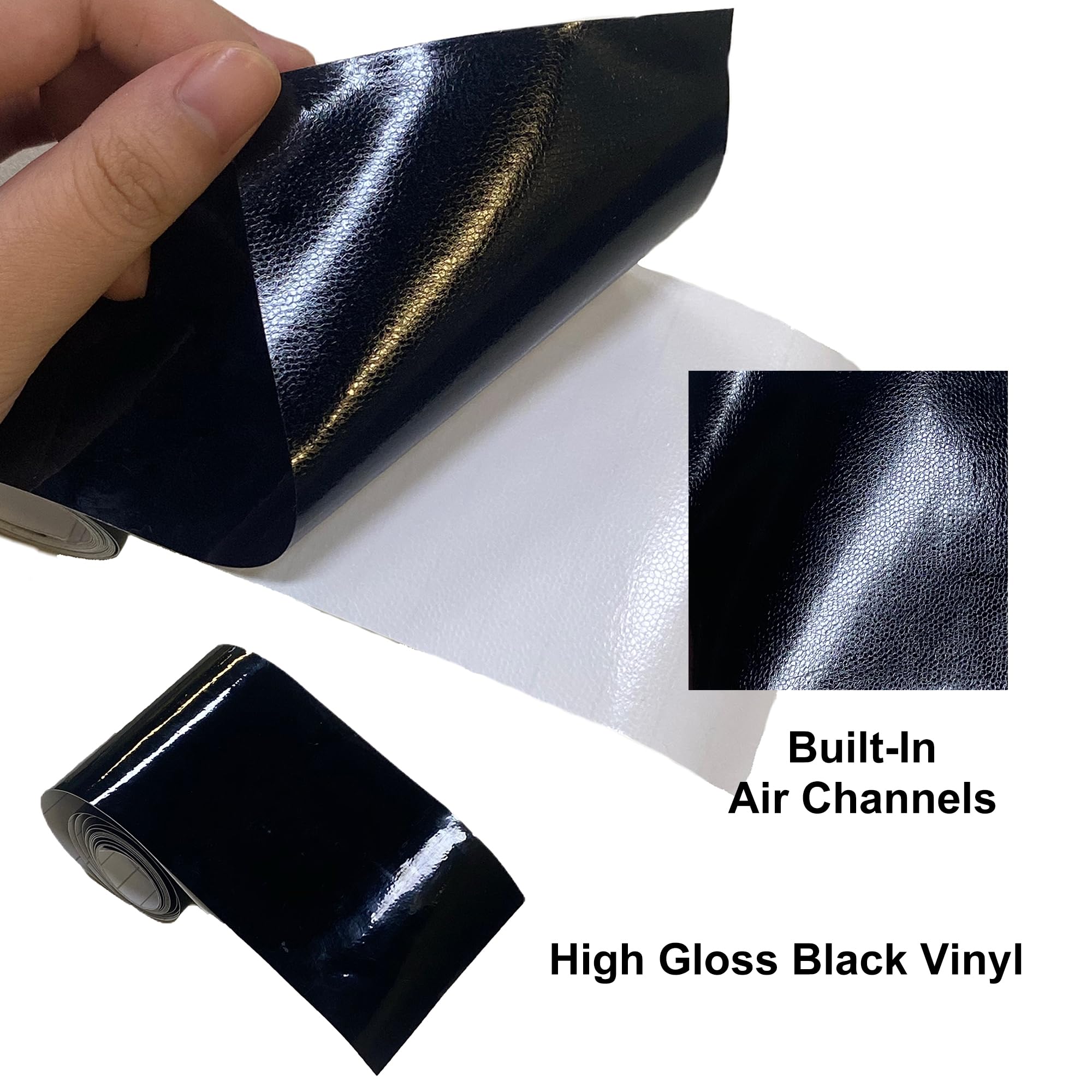Arespark Gloss Black Vinyl Wrap, Cars Vinyl Film Tapes Kit For Blackout Chrome Delete Window Trim Door With Free Tools (1In X 30