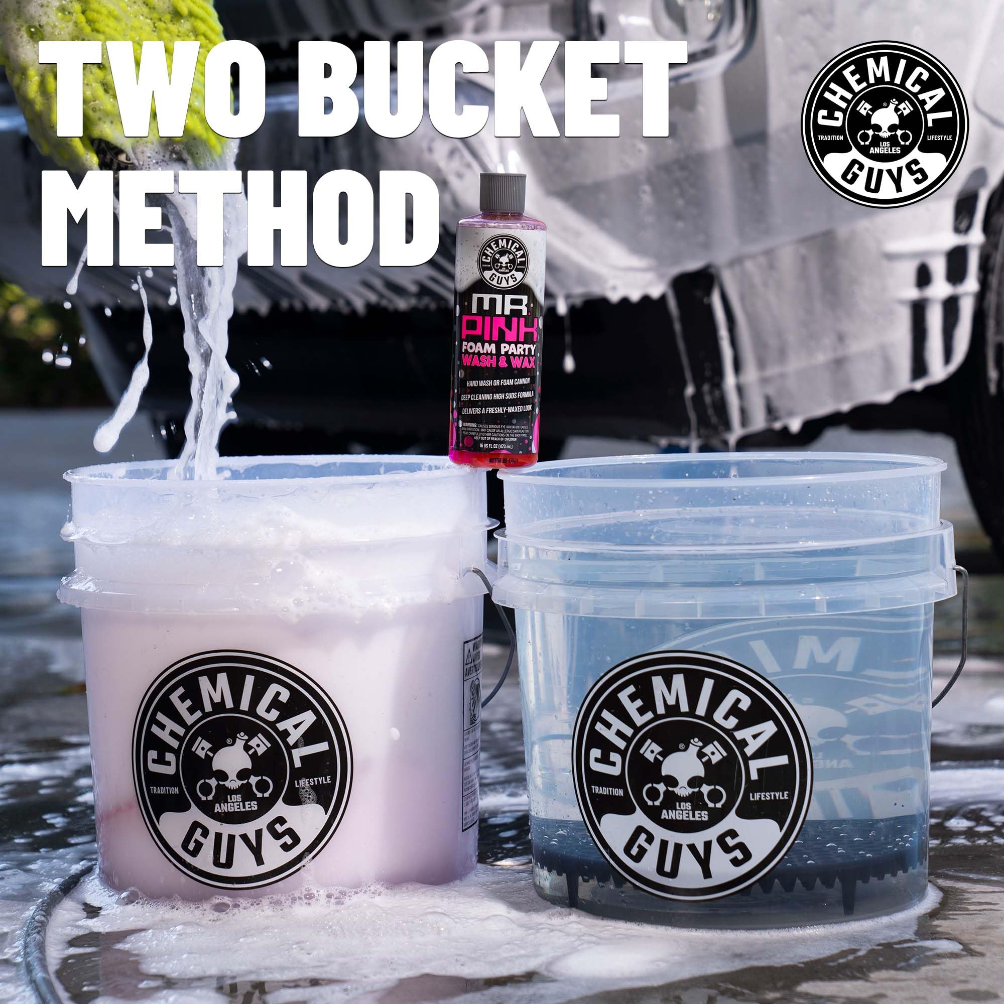 Chemical Guys Cyclone Dirt Trap Car Wash Bucket Insert Black Color (2 Pack) - Dirttrap01_02