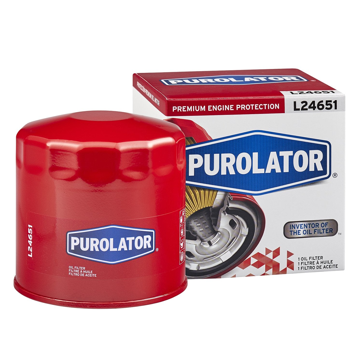 Purolator L24651 Premium Engine Protection Spin On Oil Filter Compatible With Ford F-150, F-250 Super Duty, Expedition, Explorer